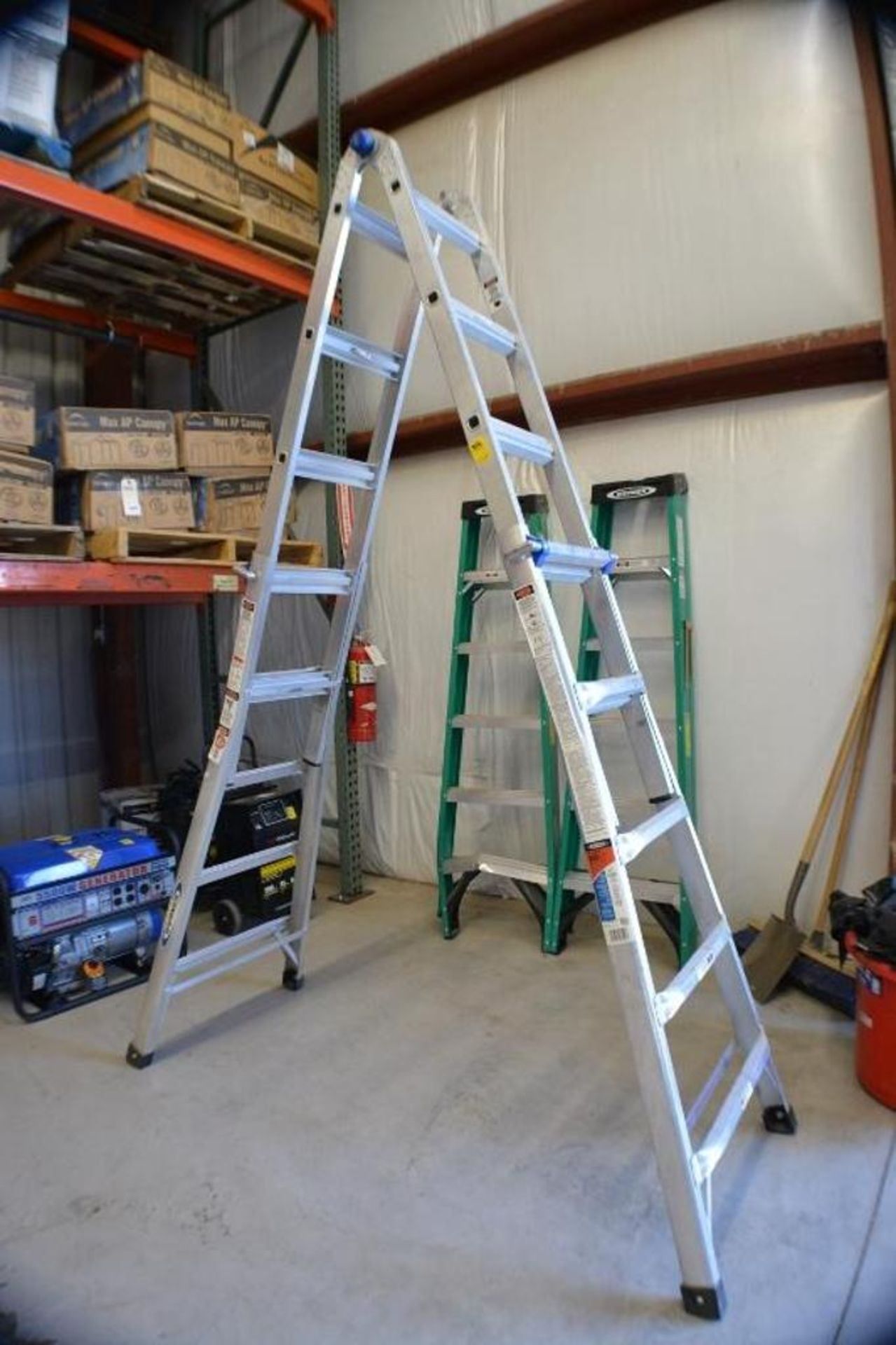 Werner Ladder 22ft Aluminum Telescoping Multi Position Ladder with 300lbs capacity Type IA Duty Rati - Image 2 of 6