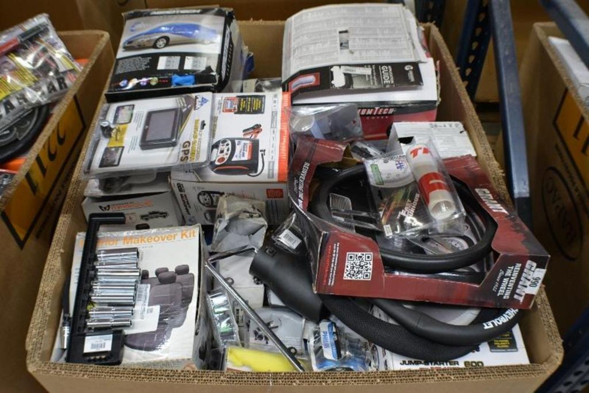 Car Accessories + Automobile Parts. Assorted Auto Parts + Interior Makeover Kit + Jump Starter + Ste