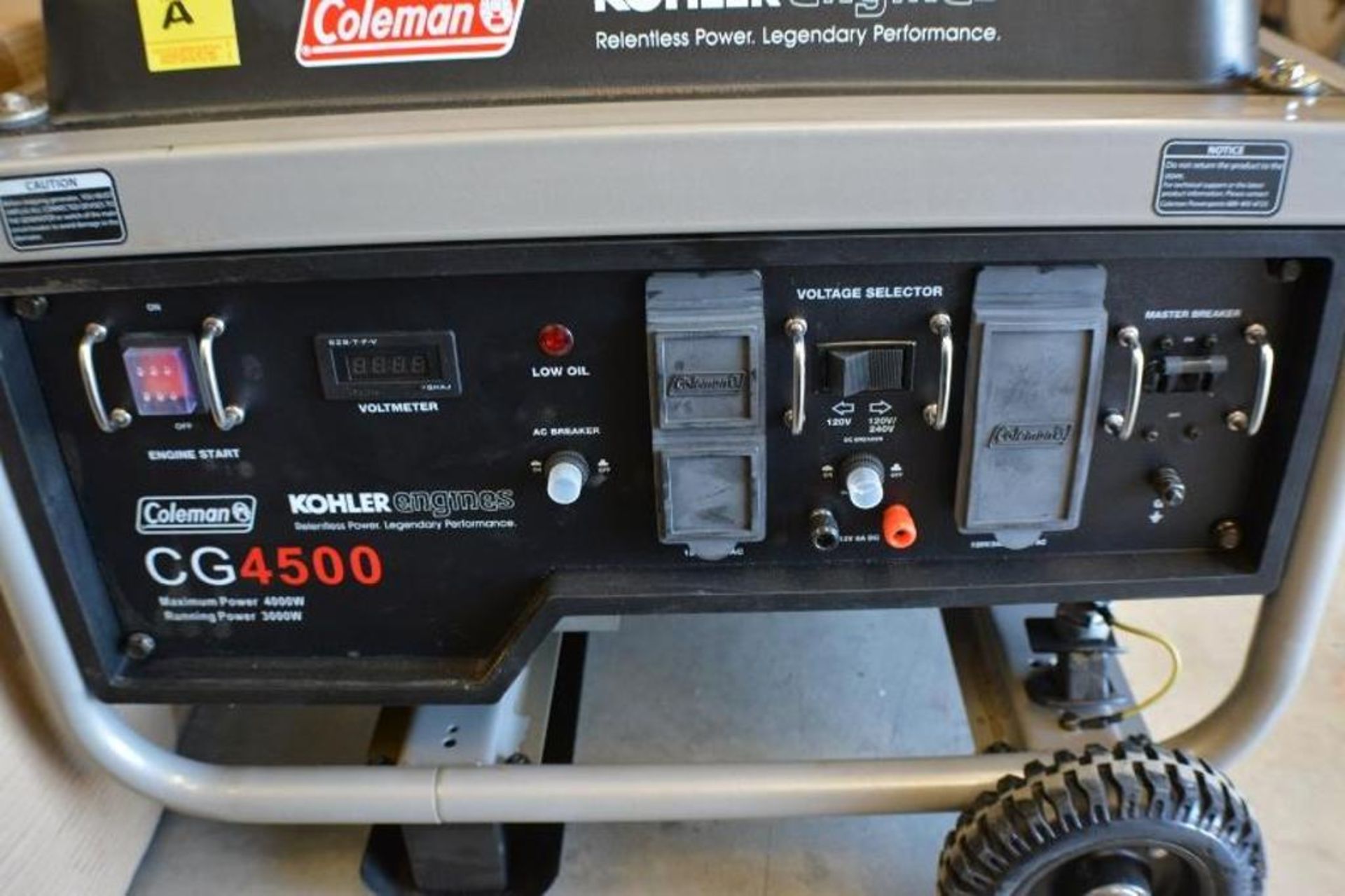 4000 Watts Gasoline Generator 6.5HP 120V with Electric Start by Coleman Powered by Kohler - Image 3 of 6