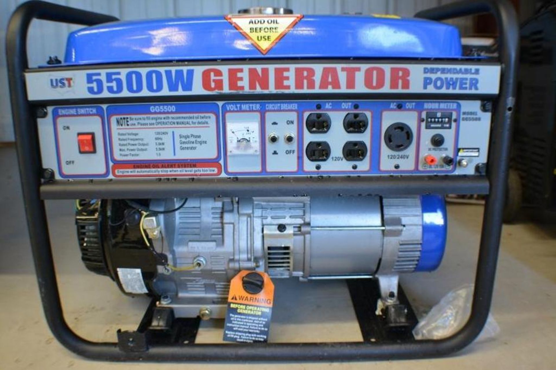 5500 Watts Gasoline Generator 338cc 120/240Volts by UST - Image 2 of 7