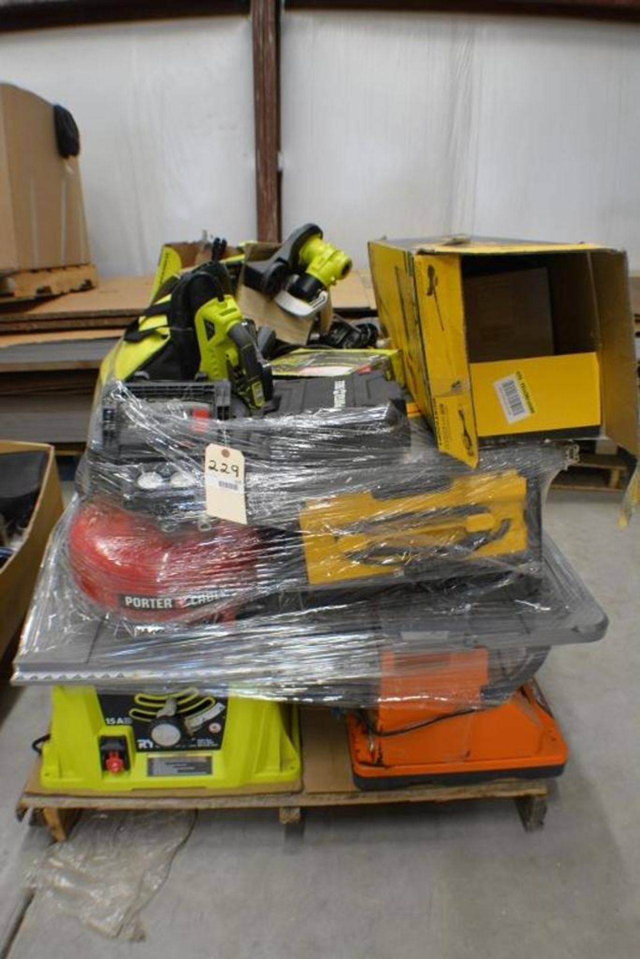 Tools by Assorted Brands. Dewalt + Porter Cable + Ridgid + Ryobi. Assorted Tools. Contents of Pallet