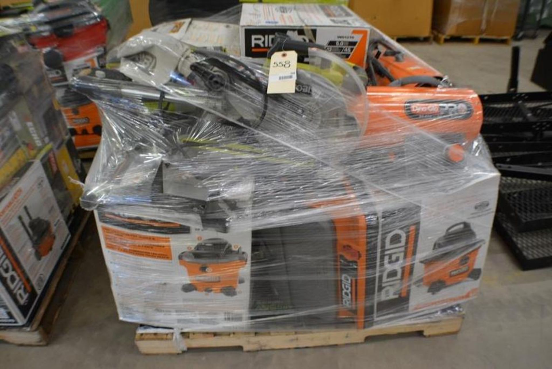 Tools. Assorted Tools and Brands. Ridgid + Ryobi + Dyna Glo-Pro. Heater + Vacuums + Saws and More. C