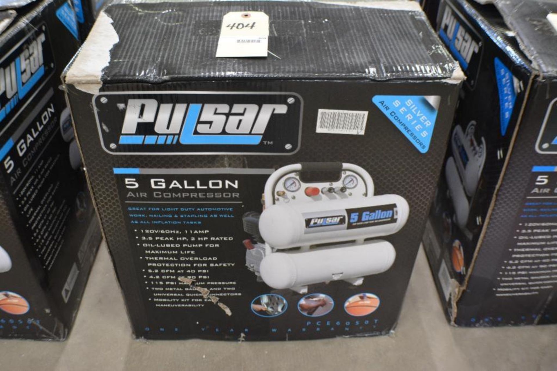 5 Gallon Air Compressor 2.0HP 115PSI by Pulsar. Qty 2 x $ - Image 2 of 4