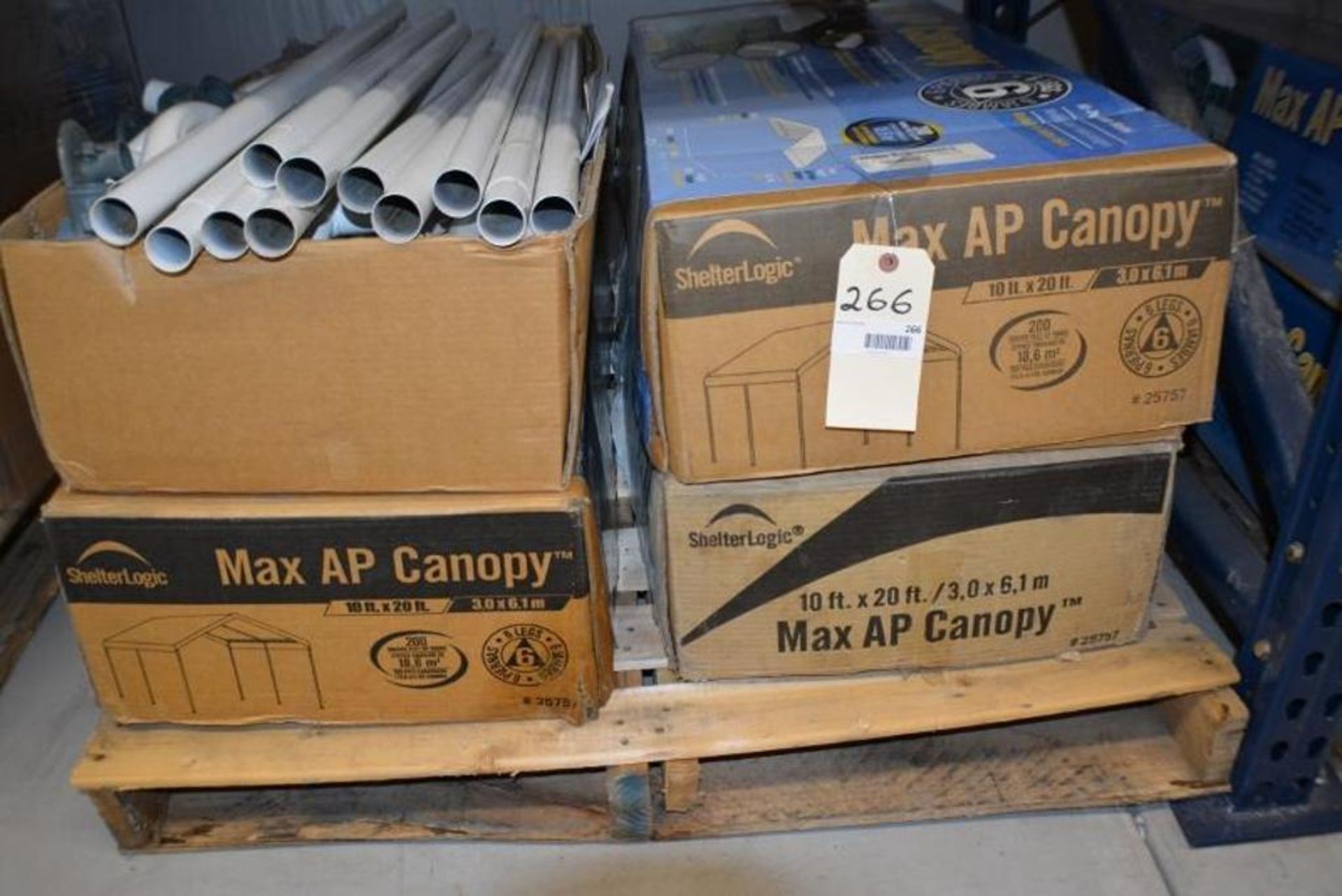 Max AP Canopy 10ft x 20ft by shelter Logic. Contents of Pallet