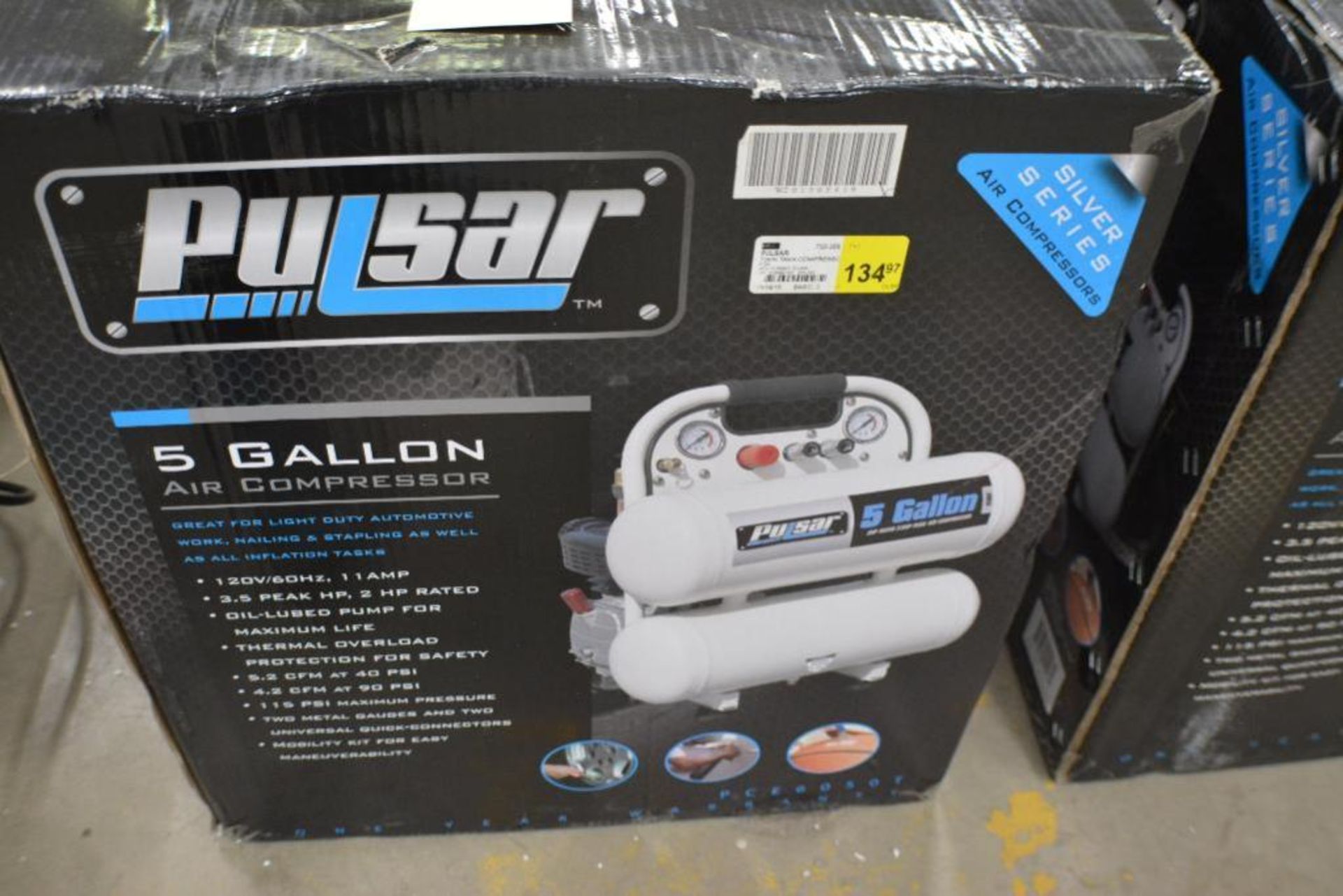 5 Gallon Air Compressor 2.0HP 115PSI by Pulsar. Qty 2 x $ - Image 2 of 4