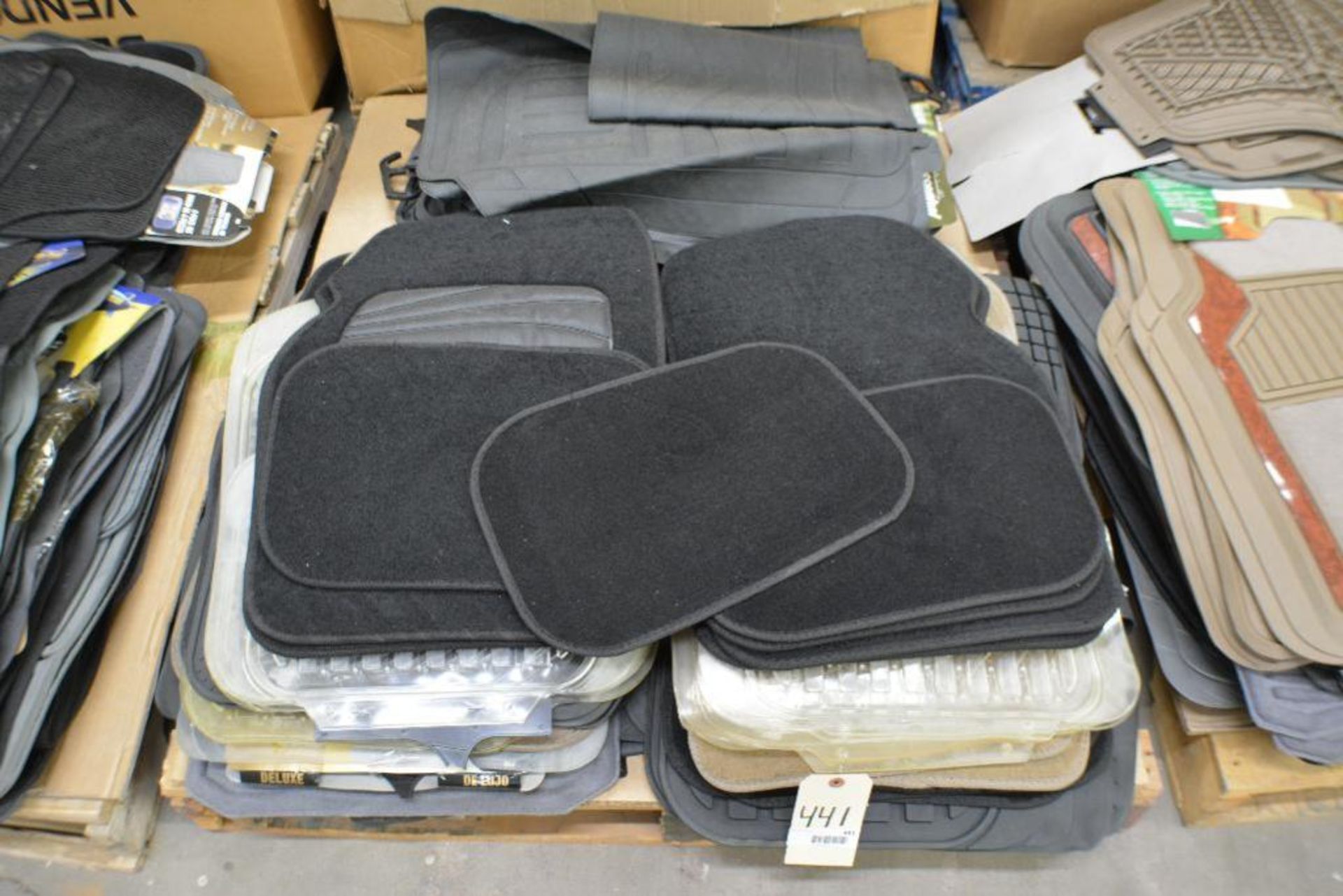 Car Mats. Universal Fit Assorted Styles and Colors. Contents of Pallet