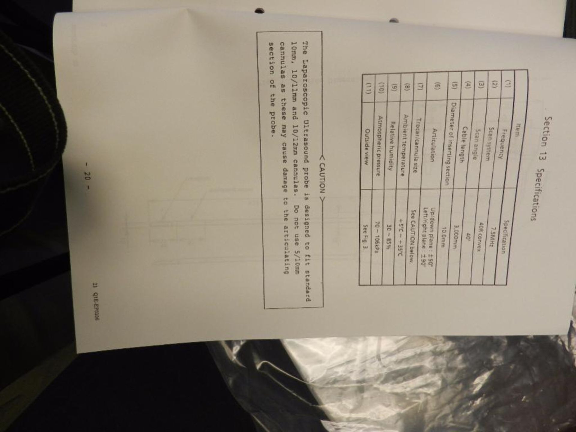 Hitachi Laparoscopic Probe. Model EUPOL334. SN SE18399501 A. (AS A Note this Probe is unused) - Image 15 of 16