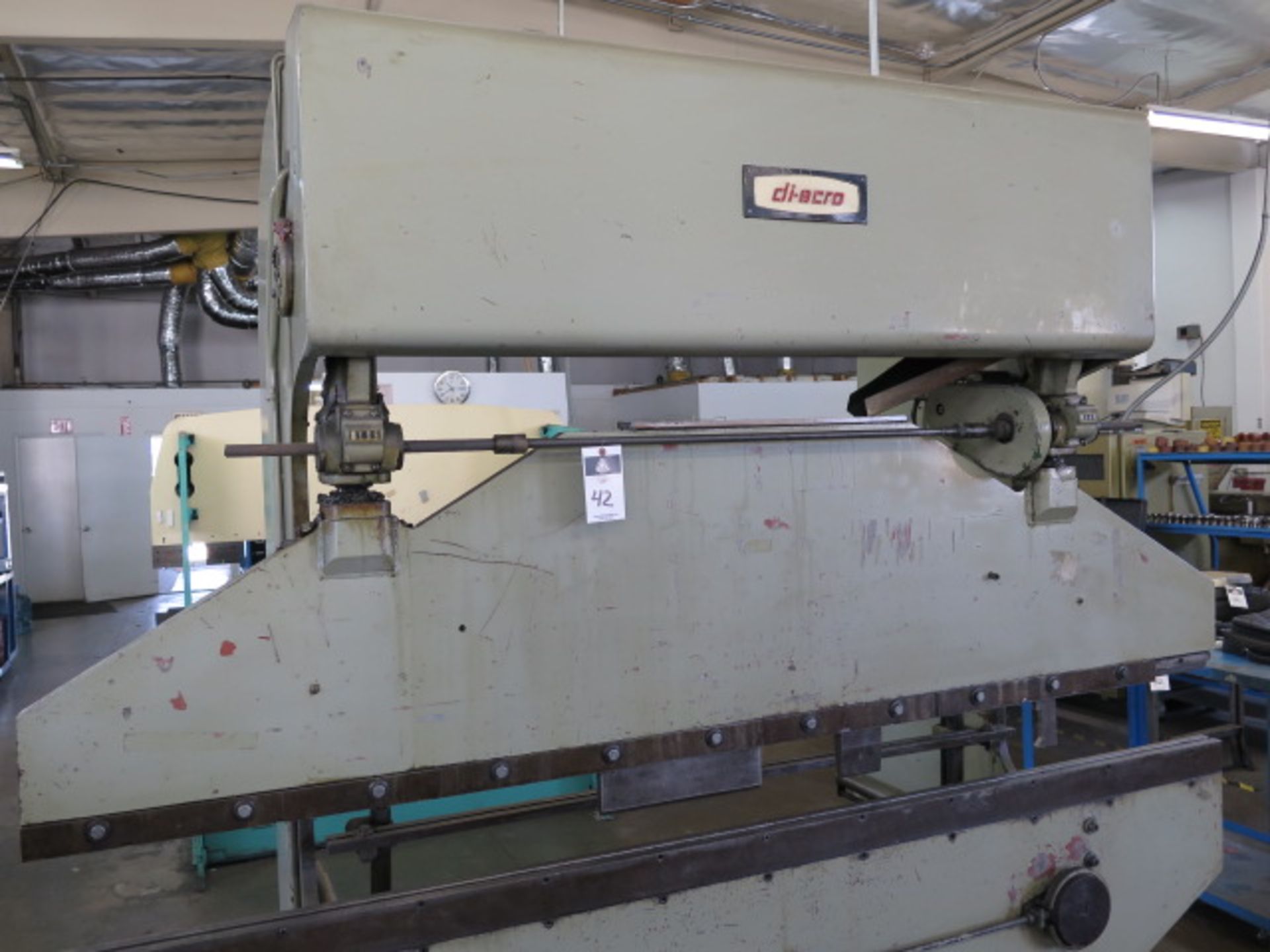 DiAcro 96” Hydraulic Press Brake w/ Manual Back Gage, 9 1/8” Throat, 62” Between Uprights - Image 3 of 5