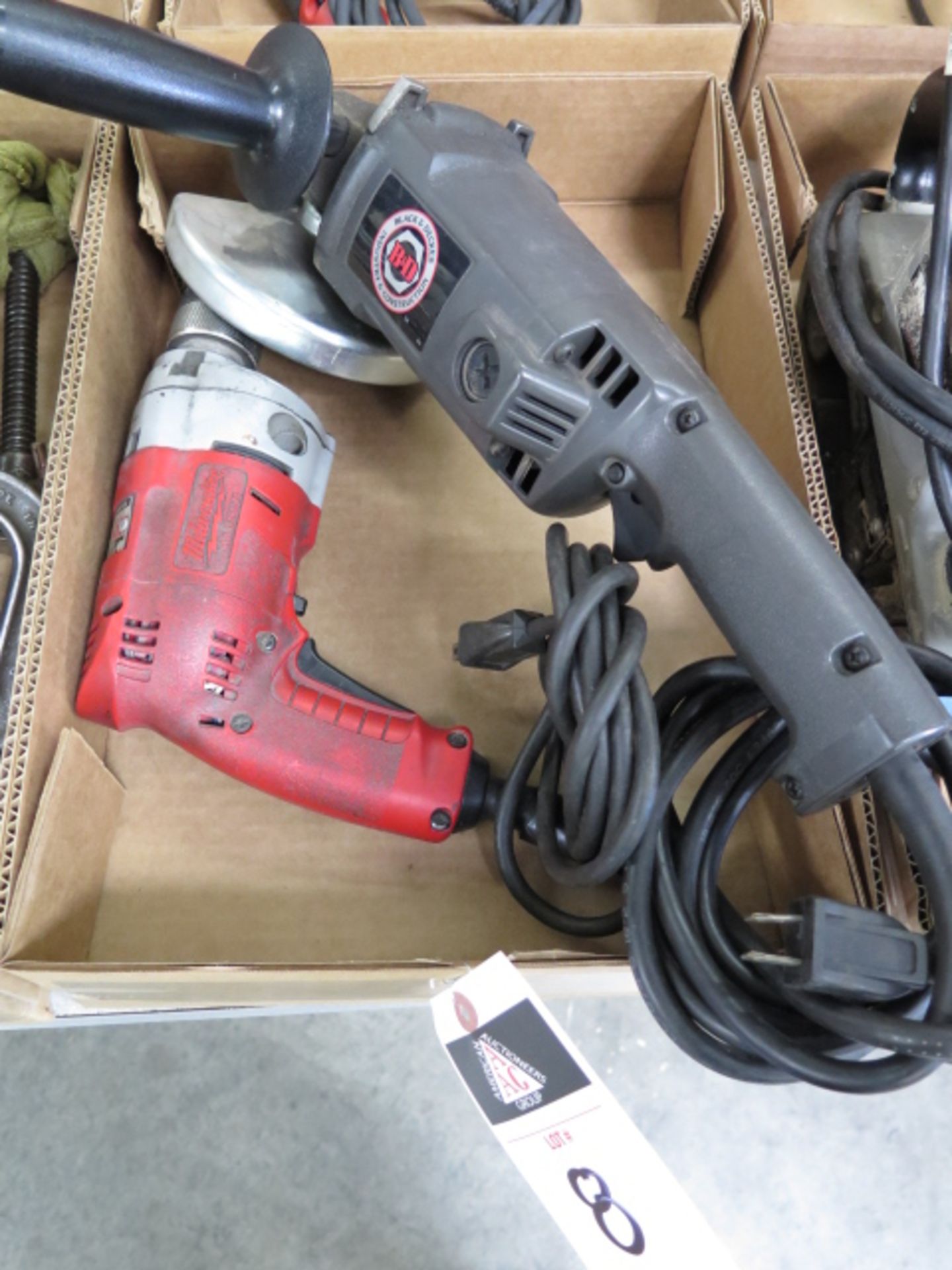 Milwaukee Drill and Black & Decker Angle Grinder