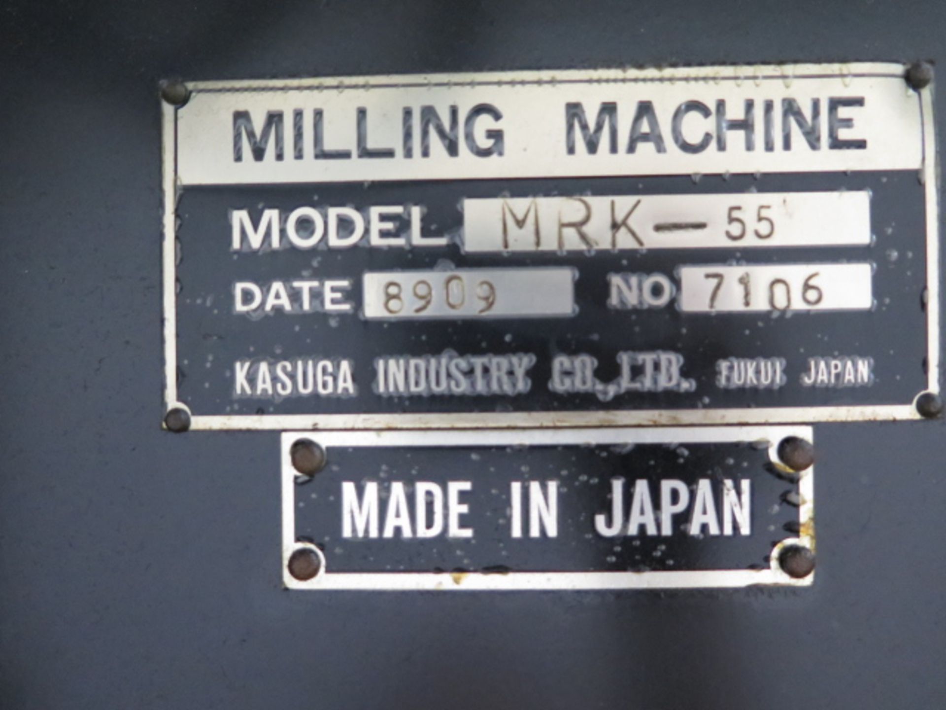 Kasuga MR.K-55 CNC Vertical Machining Center w/ Fanuc Series 0-M Controls, 16-Station ATC, CAT-40 - Image 8 of 8