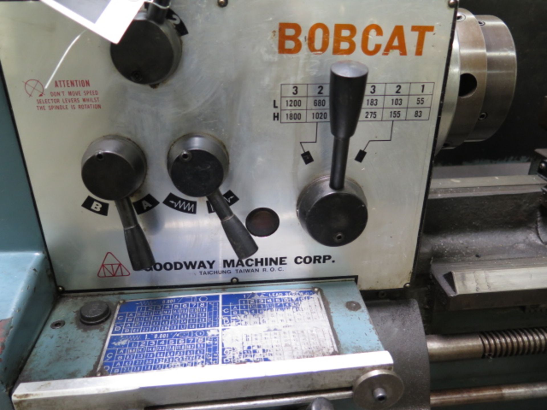 Goodway “Bobcat” mdl. GW-1440 14” x 40” Geared Head Gap Bed Lathe s/n 65128 w/ 55-1800 RPM, Inch/ - Image 5 of 5