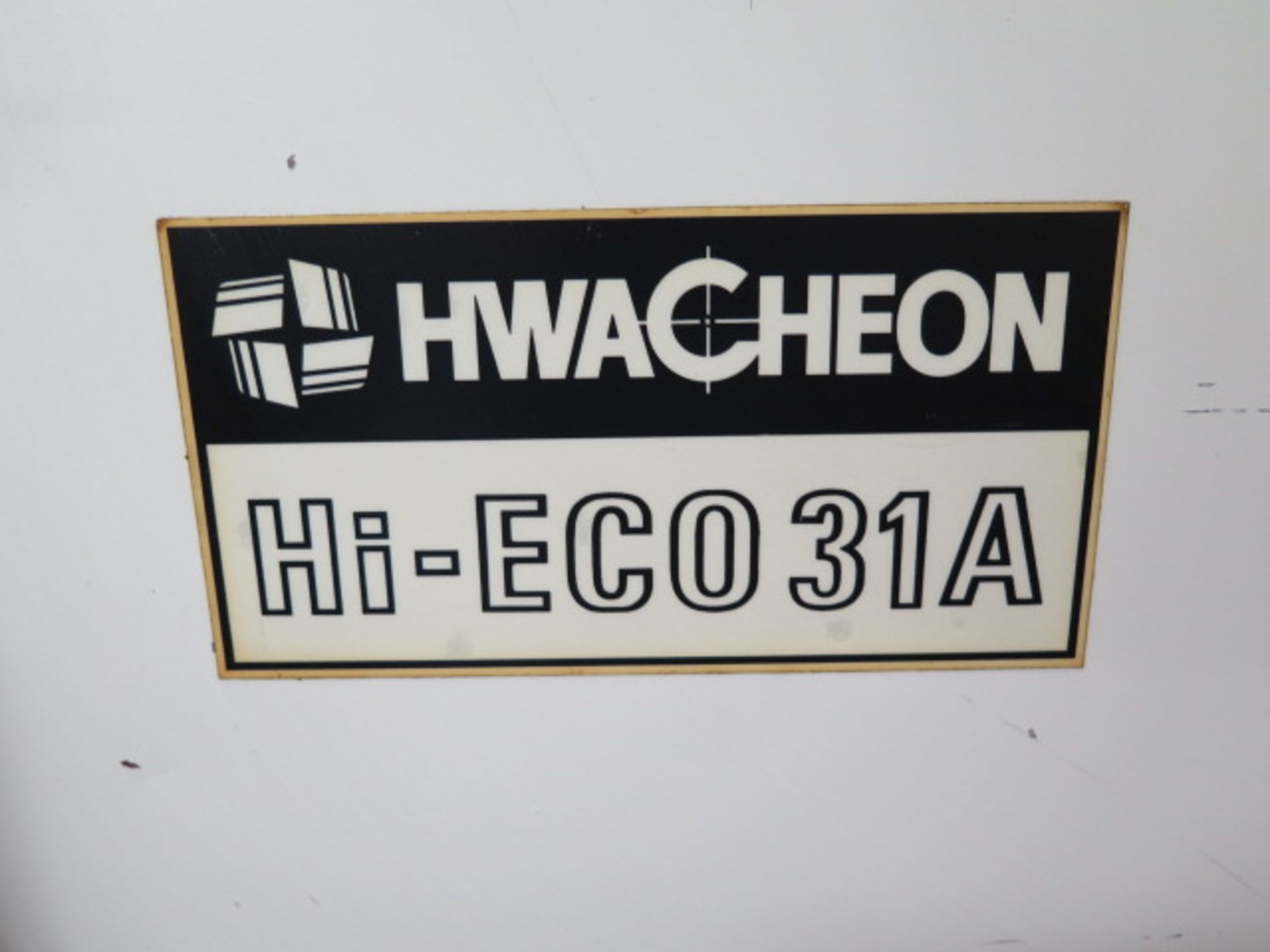 1995 HwaCheon Hi-ECO31A CNC Turning Center s/n M05734311L-49 w/ Fanuc Series 0-T Controls, 10- - Image 5 of 10