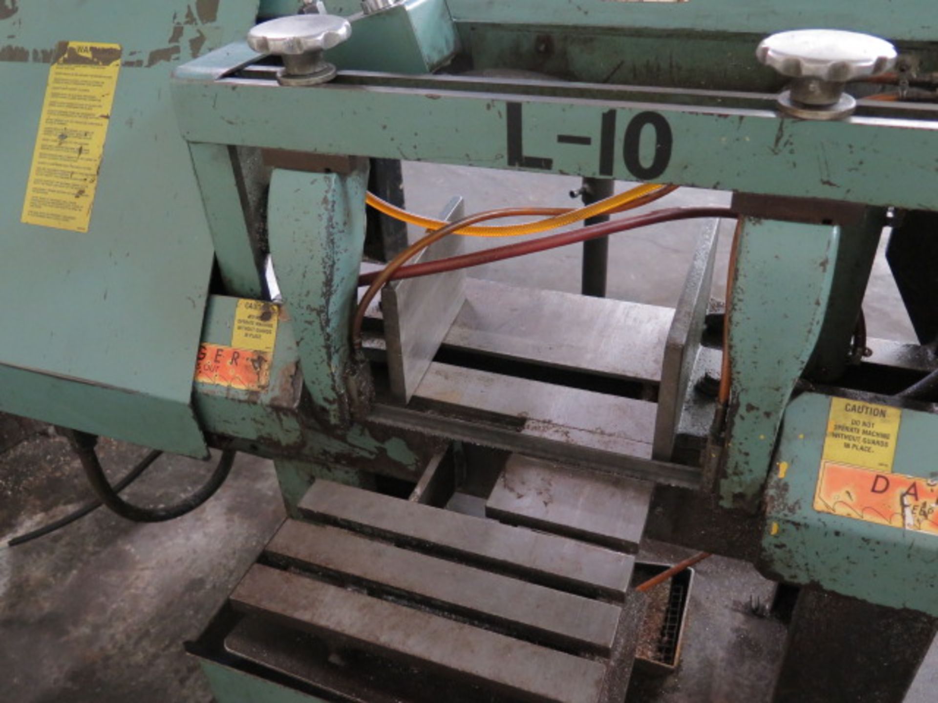 W.F. Wells mdl. L-10 10” Horizontal Band Saw s/n L991121 w/ 100-300 Dial FPM, Manual Clamping, - Image 3 of 6