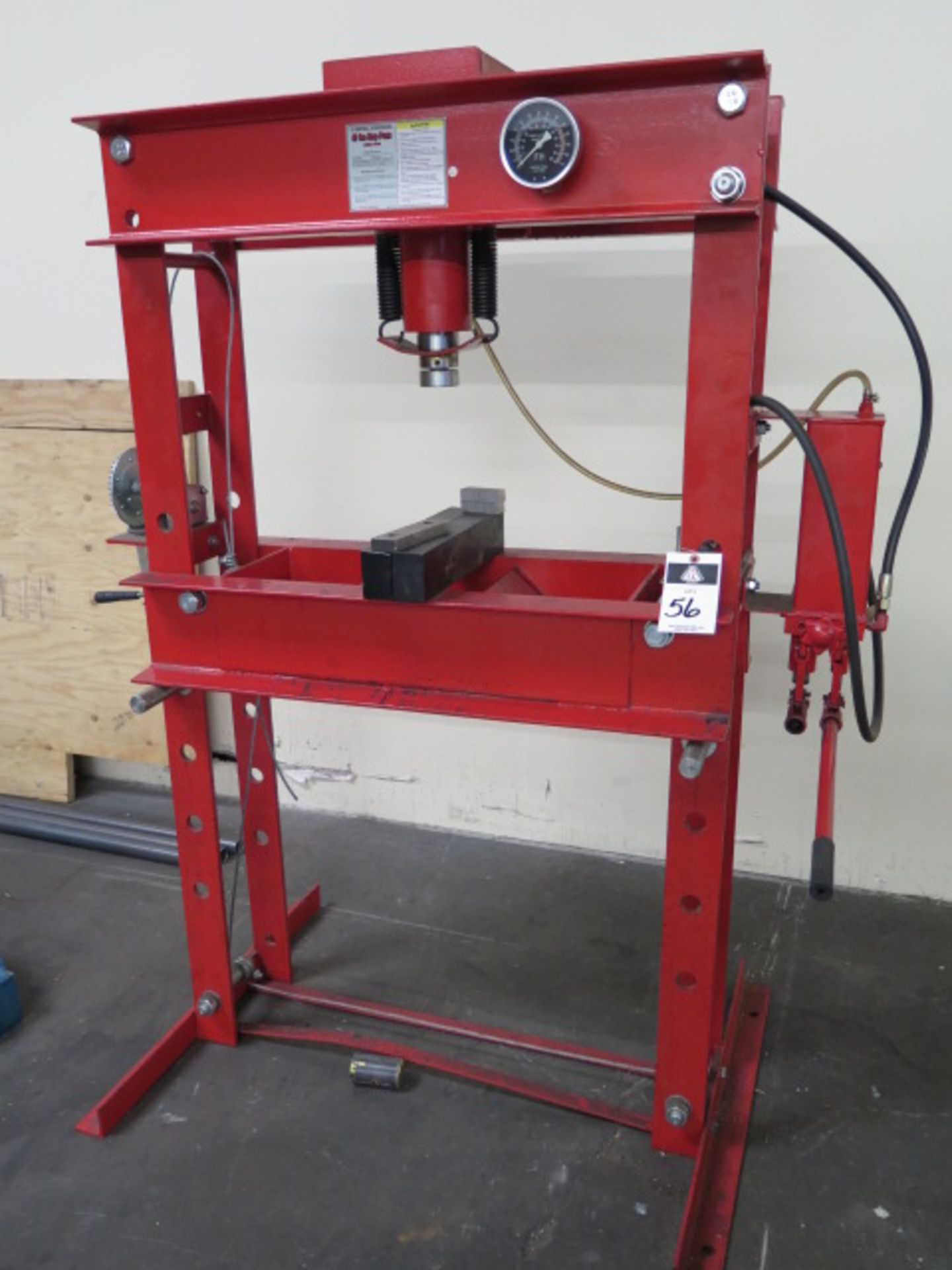 Central Hydraulics mdl. 96188 50 Ton Hydraulic H-Frame Press