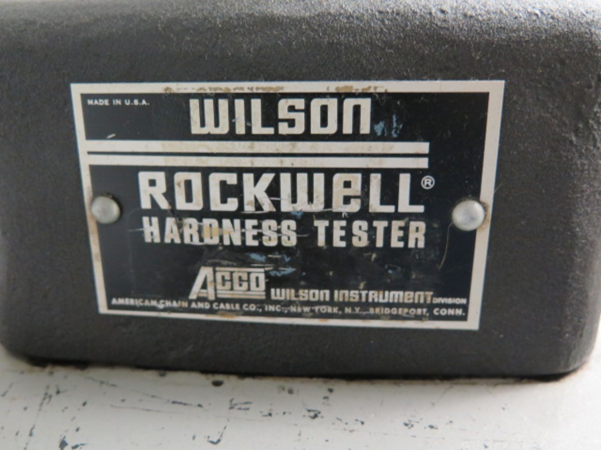 Wilson mdl. 3OUR Rockwell Hardness Tester s/n 702 - Image 3 of 3