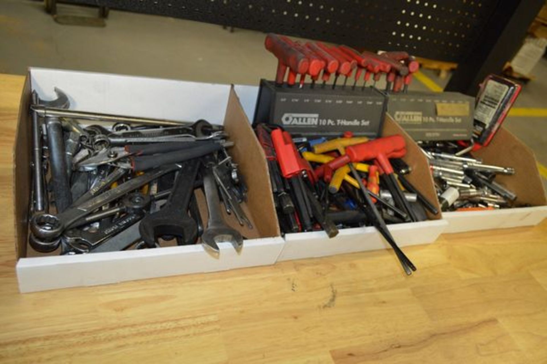 Various Hand Tools, Wrenches, Channel Locks, Allen Keys, Sockets, Socket Wrenches, 3 Boxes Total - Image 5 of 9