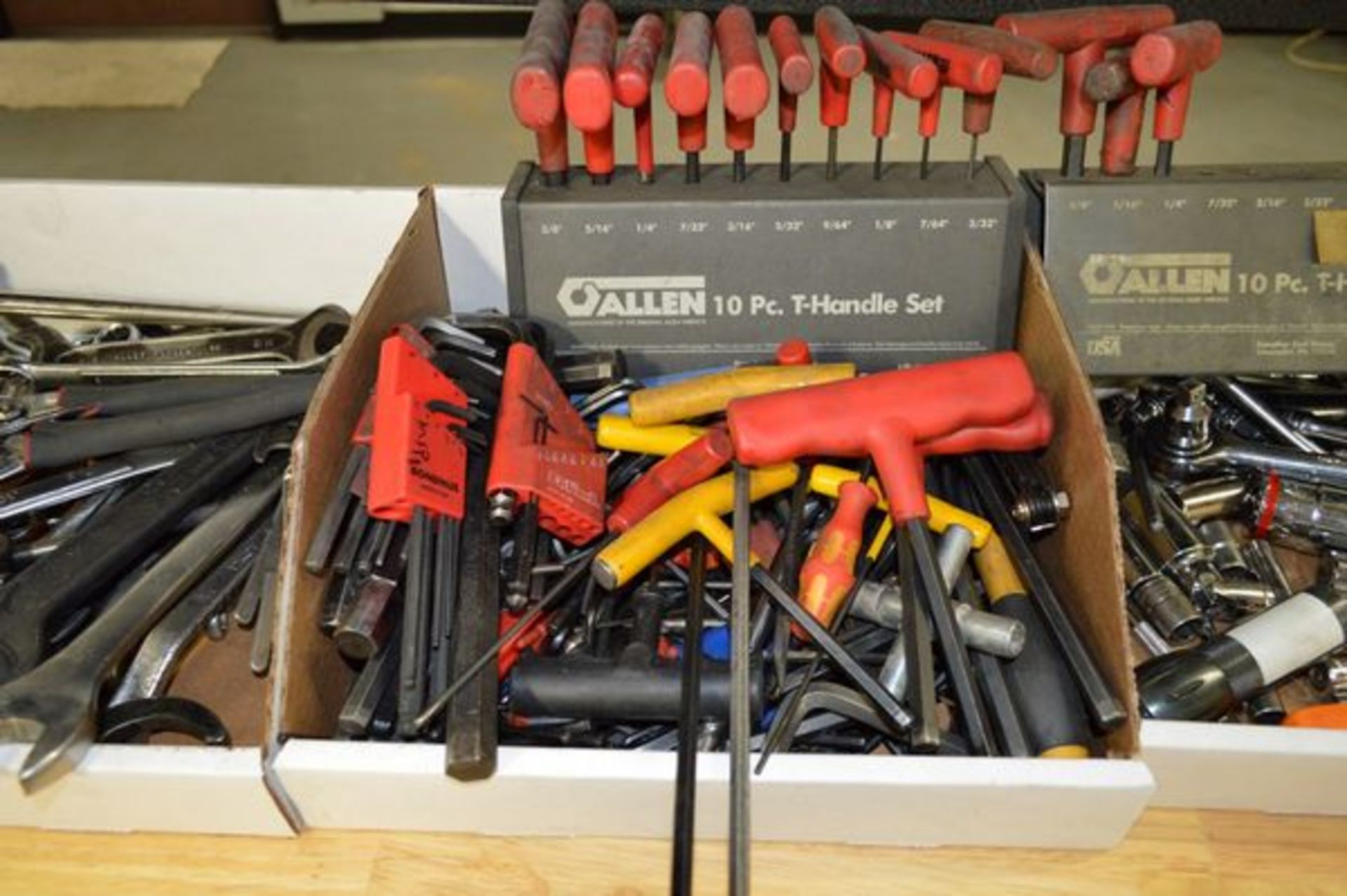 Various Hand Tools, Wrenches, Channel Locks, Allen Keys, Sockets, Socket Wrenches, 3 Boxes Total - Image 3 of 9