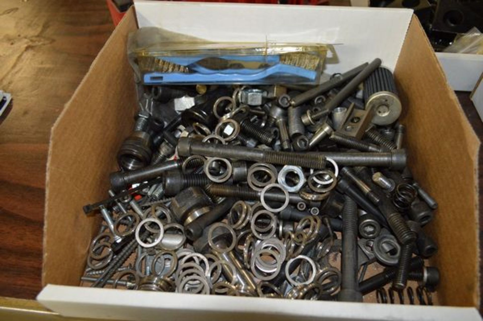 T-Slot Settup Clamps, Hex Bolts and Boxes of Various Nuts and Bolts. - Image 3 of 6