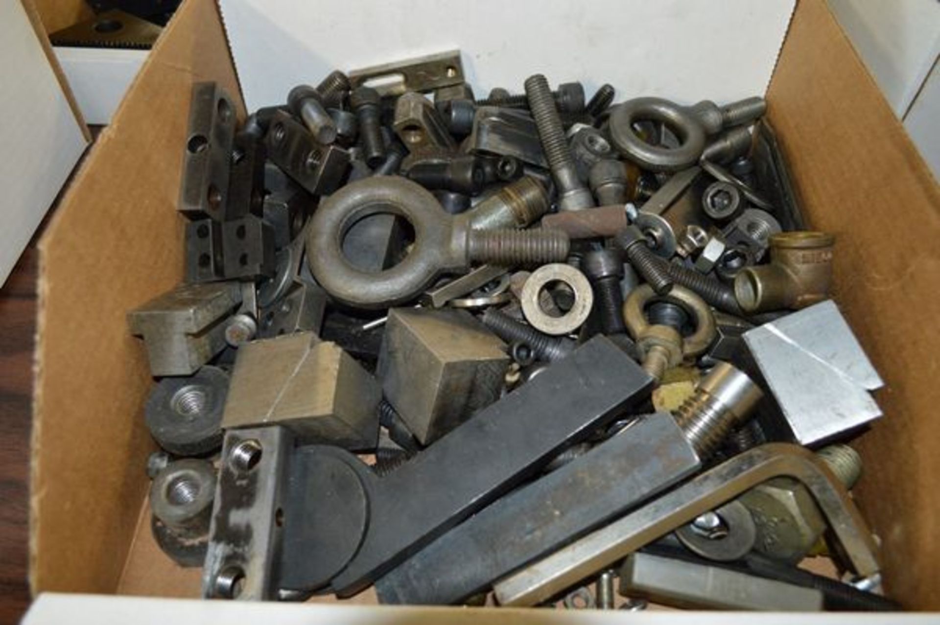 T-Slot Settup Clamps, Hex Bolts and Boxes of Various Nuts and Bolts. - Image 2 of 6