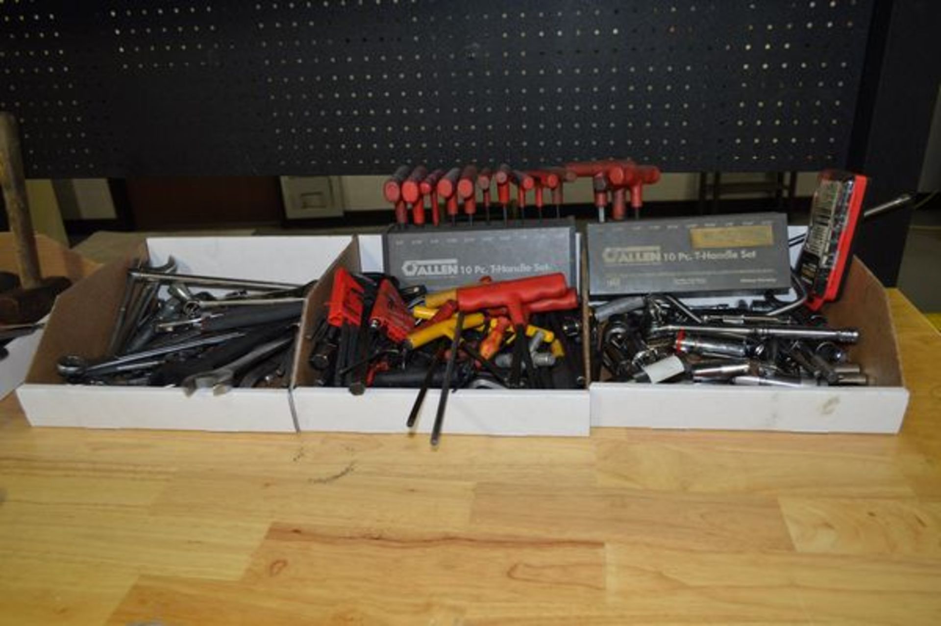 Various Hand Tools, Wrenches, Channel Locks, Allen Keys, Sockets, Socket Wrenches, 3 Boxes Total - Image 7 of 9