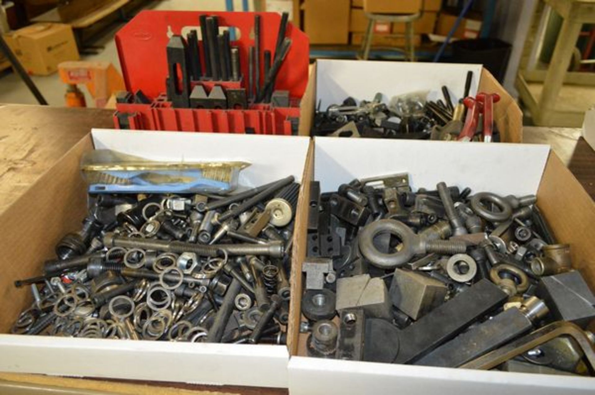T-Slot Settup Clamps, Hex Bolts and Boxes of Various Nuts and Bolts. - Image 6 of 6