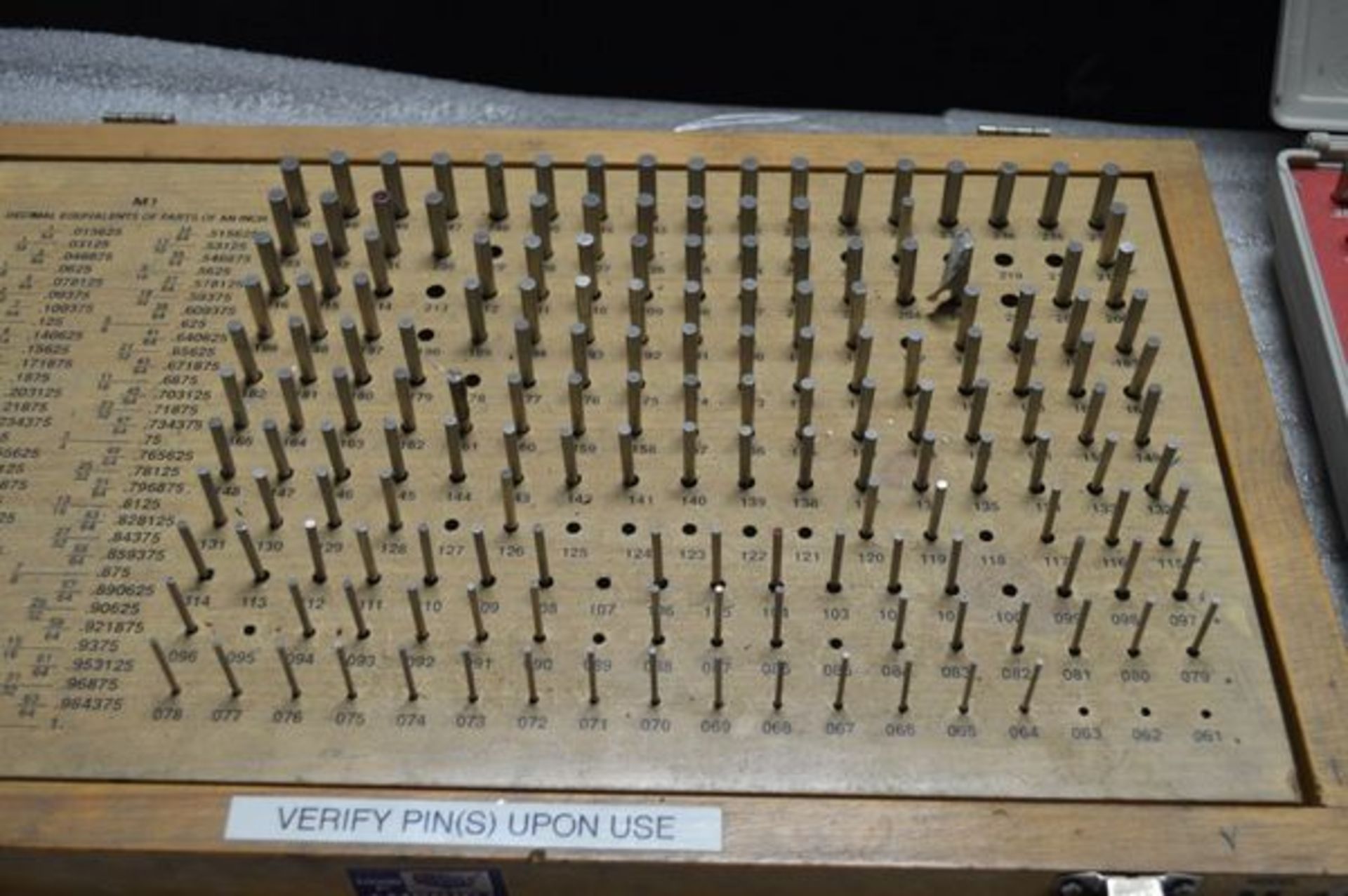 Meyer Pin Gage Set Model M-1 .061" - 250" (Plus) and Vermont Pin Gage Set .0610" - .2500" (Minus) - Image 2 of 3