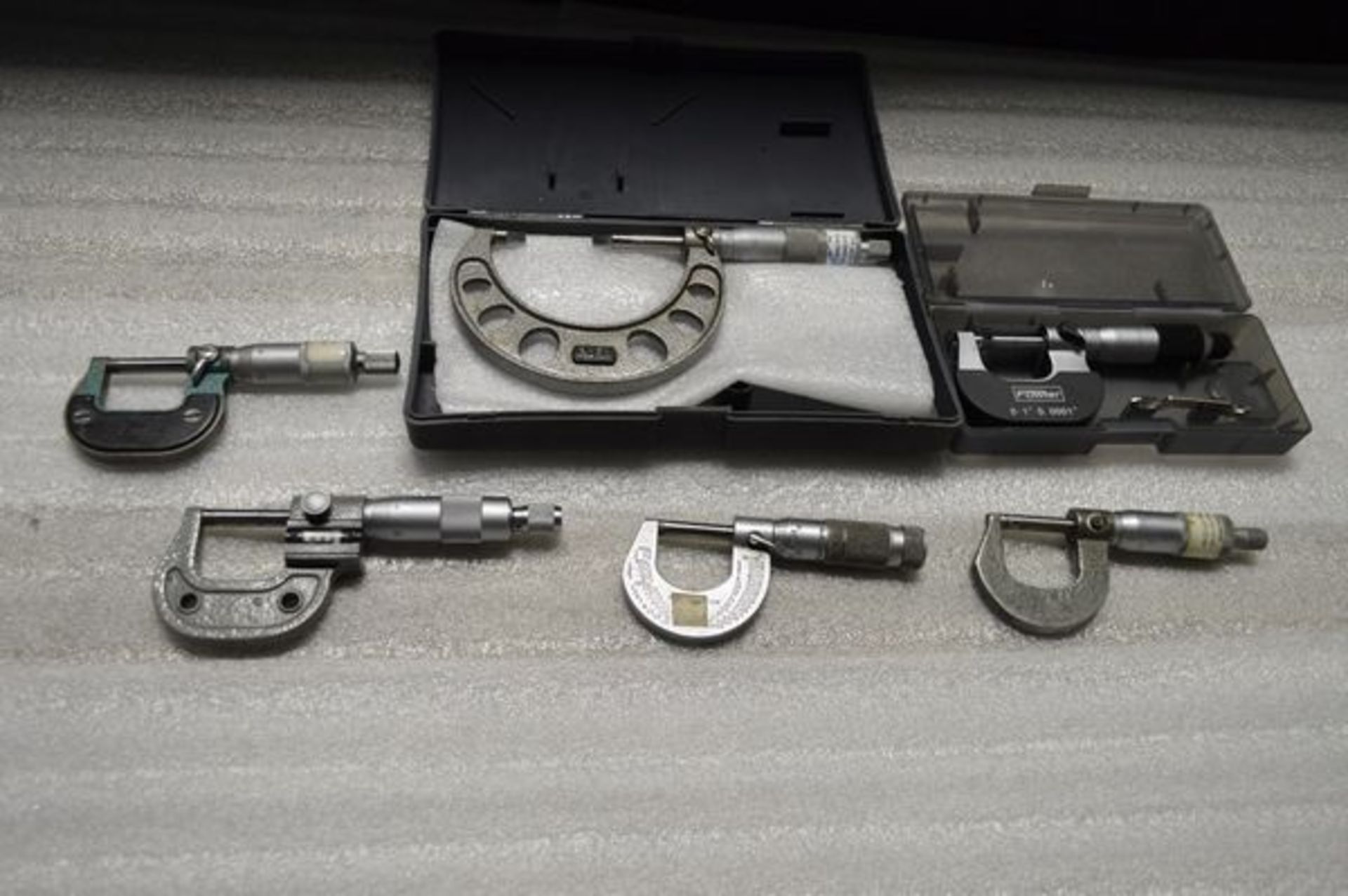 Various O.D. Micrometers (Various Brands) (4) .001" - 1" and (1) .001" - 2"