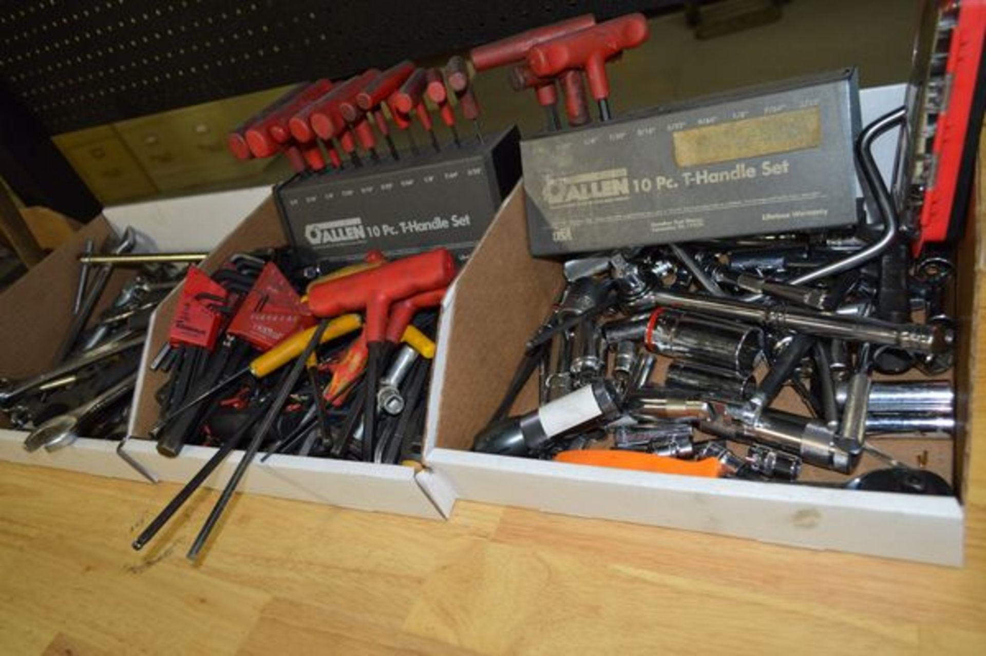 Various Hand Tools, Wrenches, Channel Locks, Allen Keys, Sockets, Socket Wrenches, 3 Boxes Total - Image 6 of 9