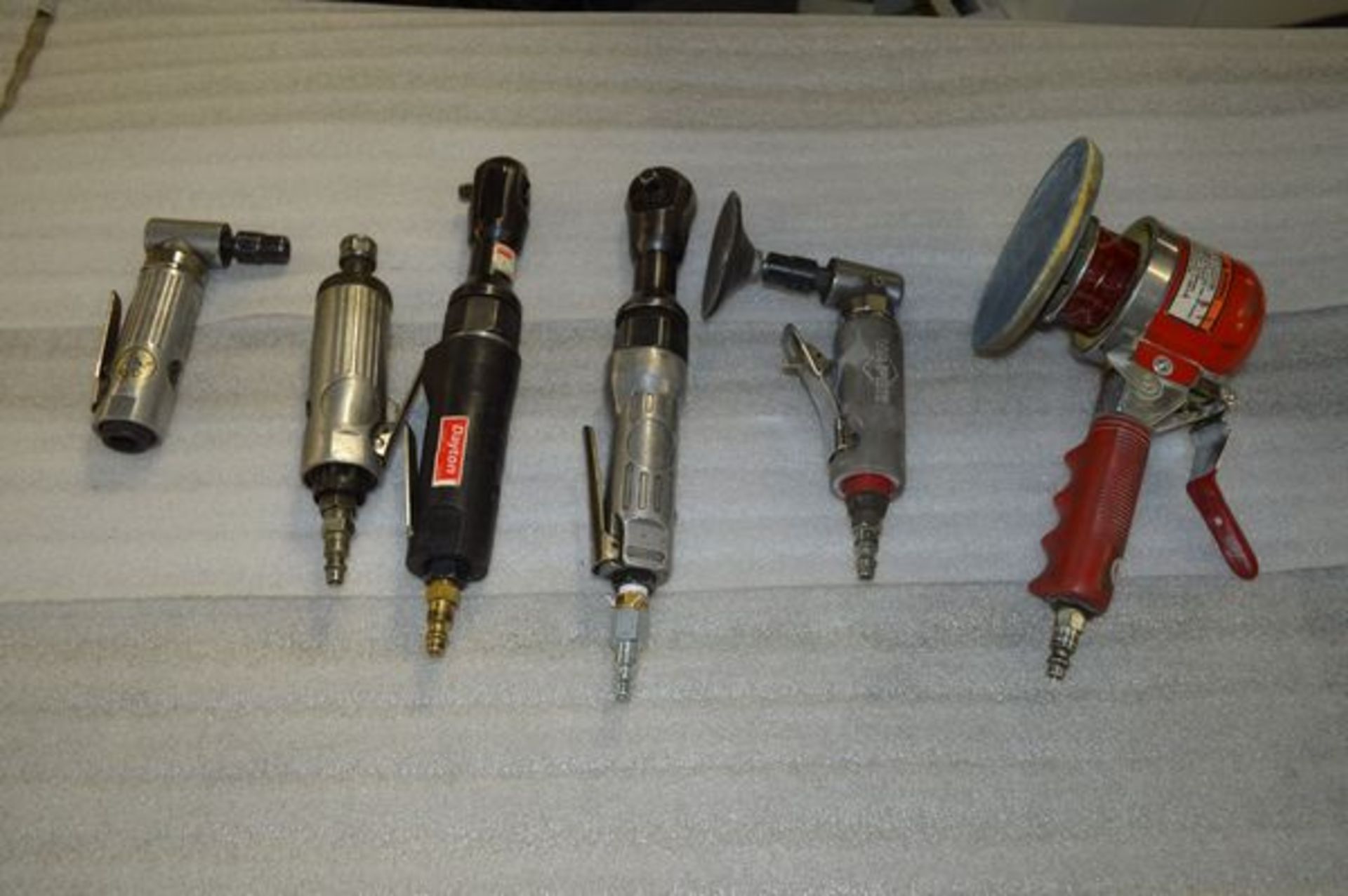 Various Newmatic Hand Tools, Grinders, Ratchet Wrench, Dayton Dual Action Sander - Image 6 of 6