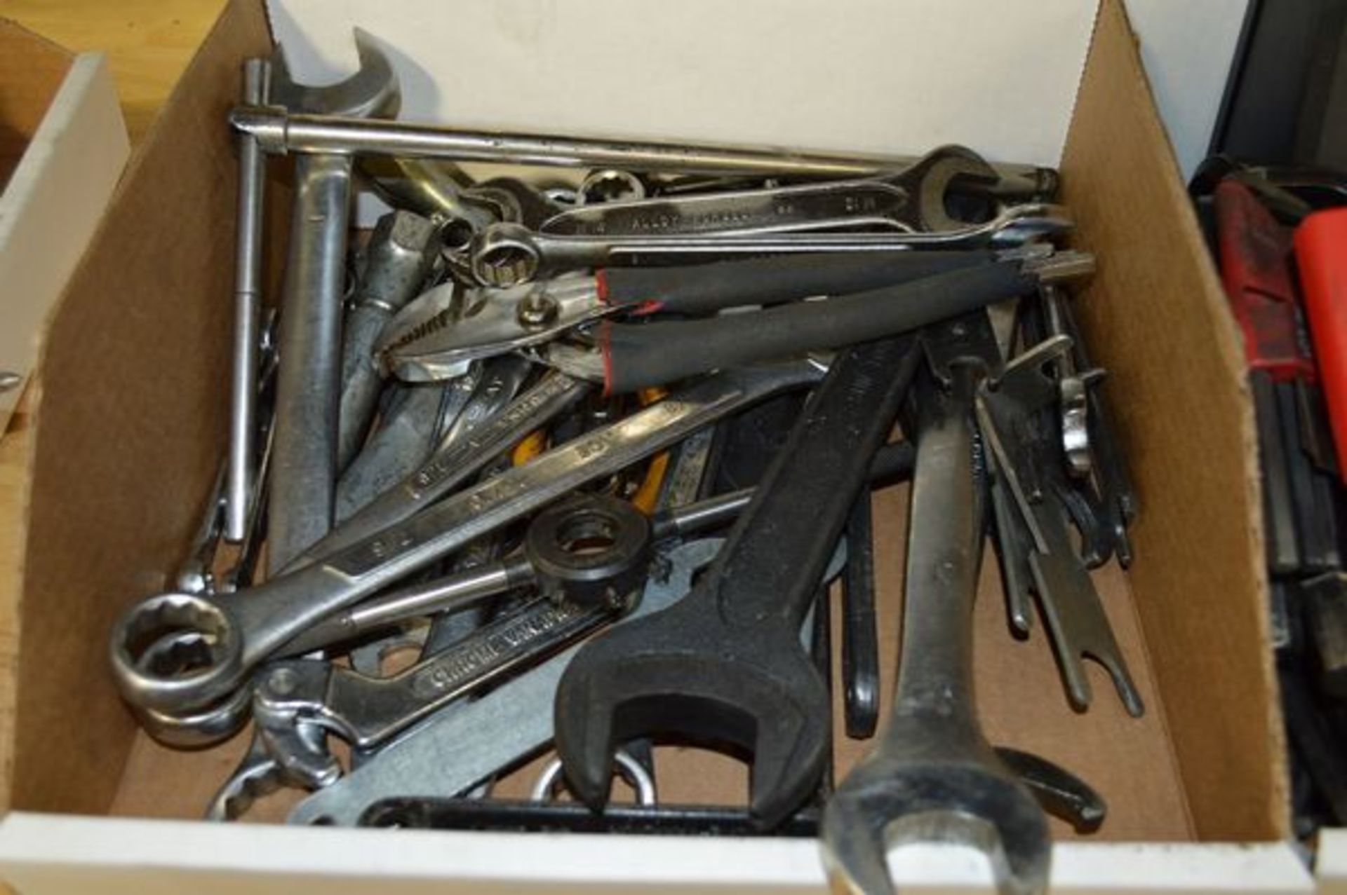 Various Hand Tools, Wrenches, Channel Locks, Allen Keys, Sockets, Socket Wrenches, 3 Boxes Total - Image 4 of 9