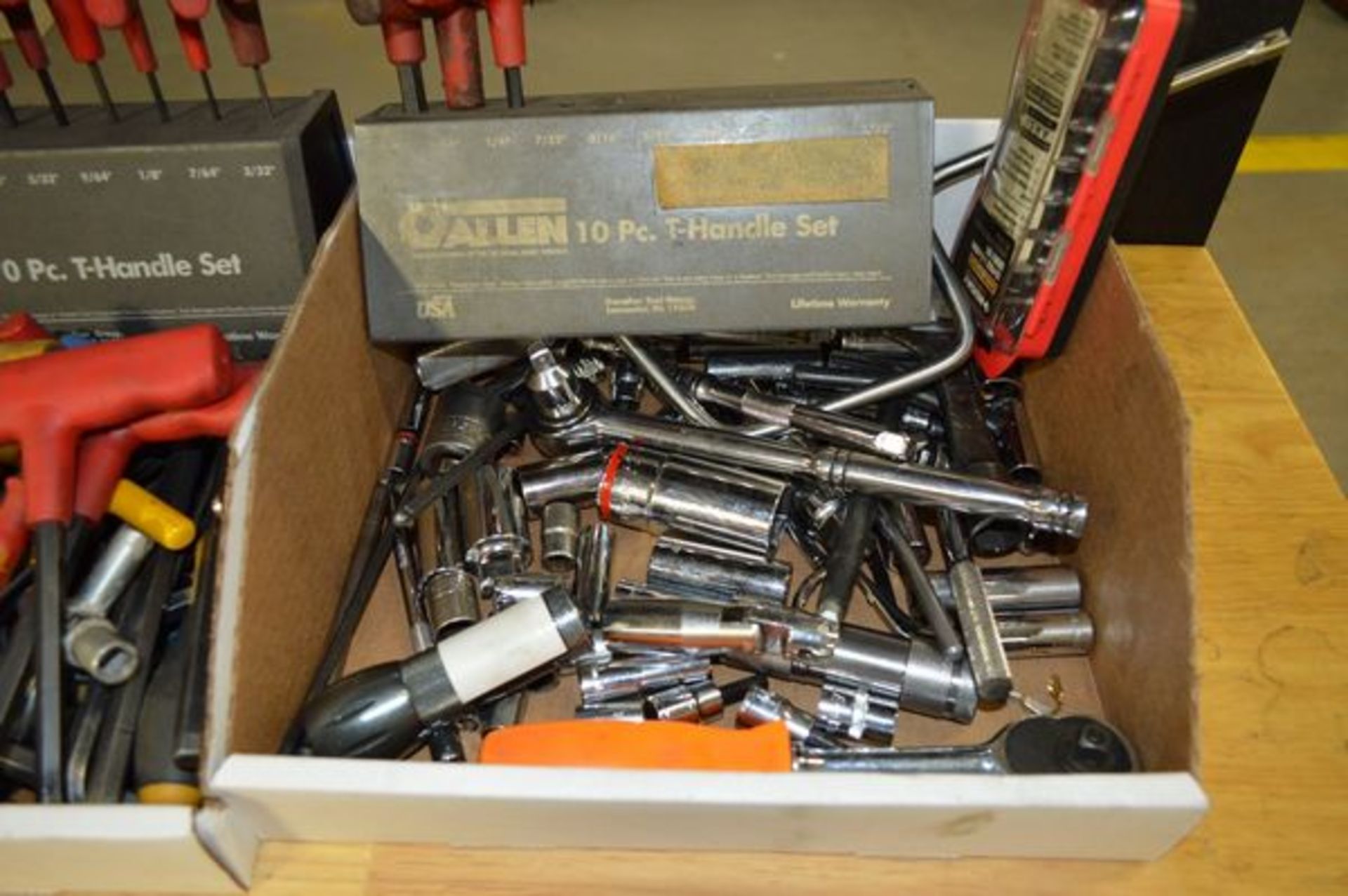 Various Hand Tools, Wrenches, Channel Locks, Allen Keys, Sockets, Socket Wrenches, 3 Boxes Total - Image 2 of 9