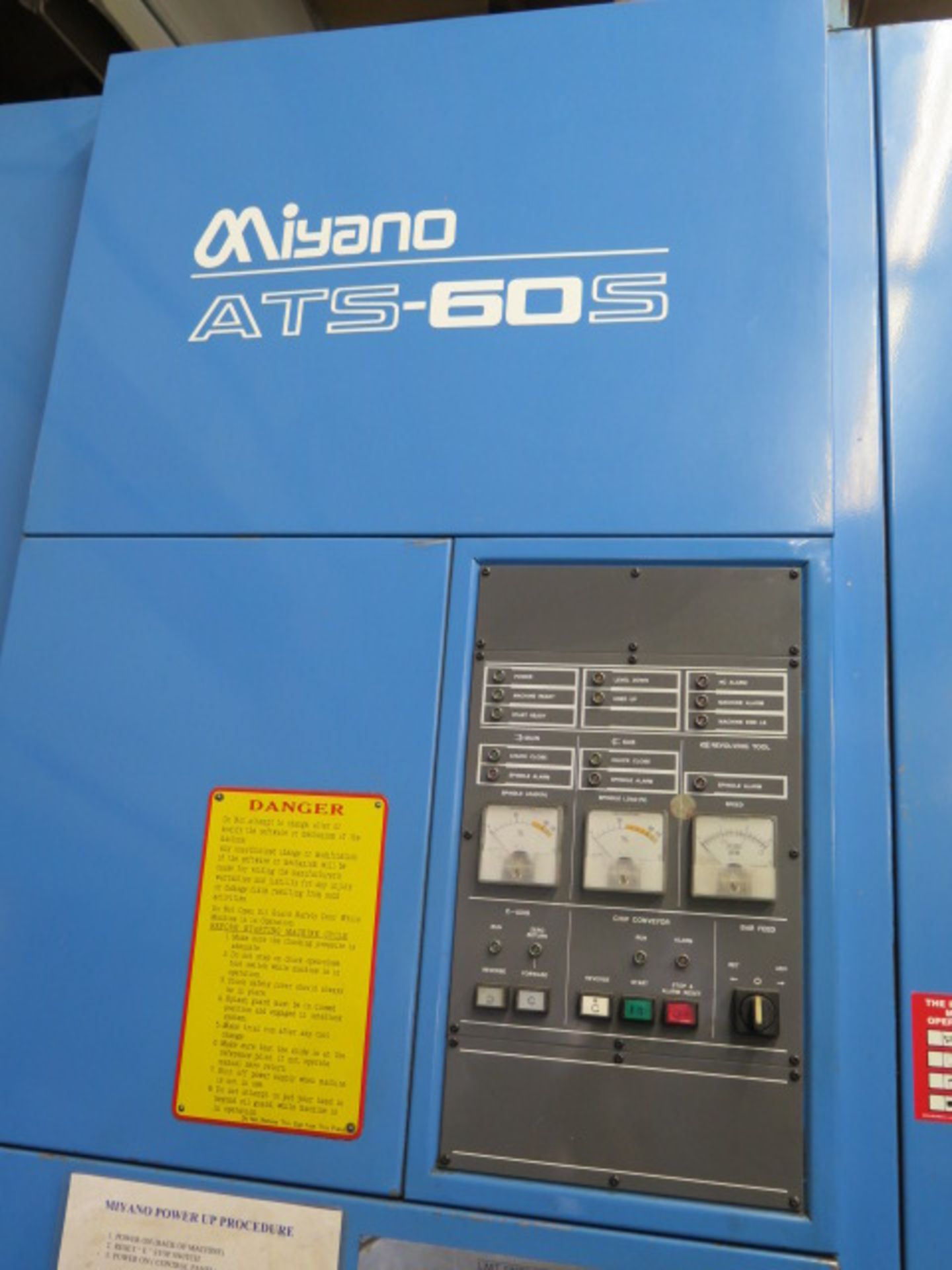 Miyano ATS-60S Twin Spindle CNC Turning Center s/n ATS0037SA w/ Fanuc 0T Controls, 12-Station ATC, - Image 3 of 10