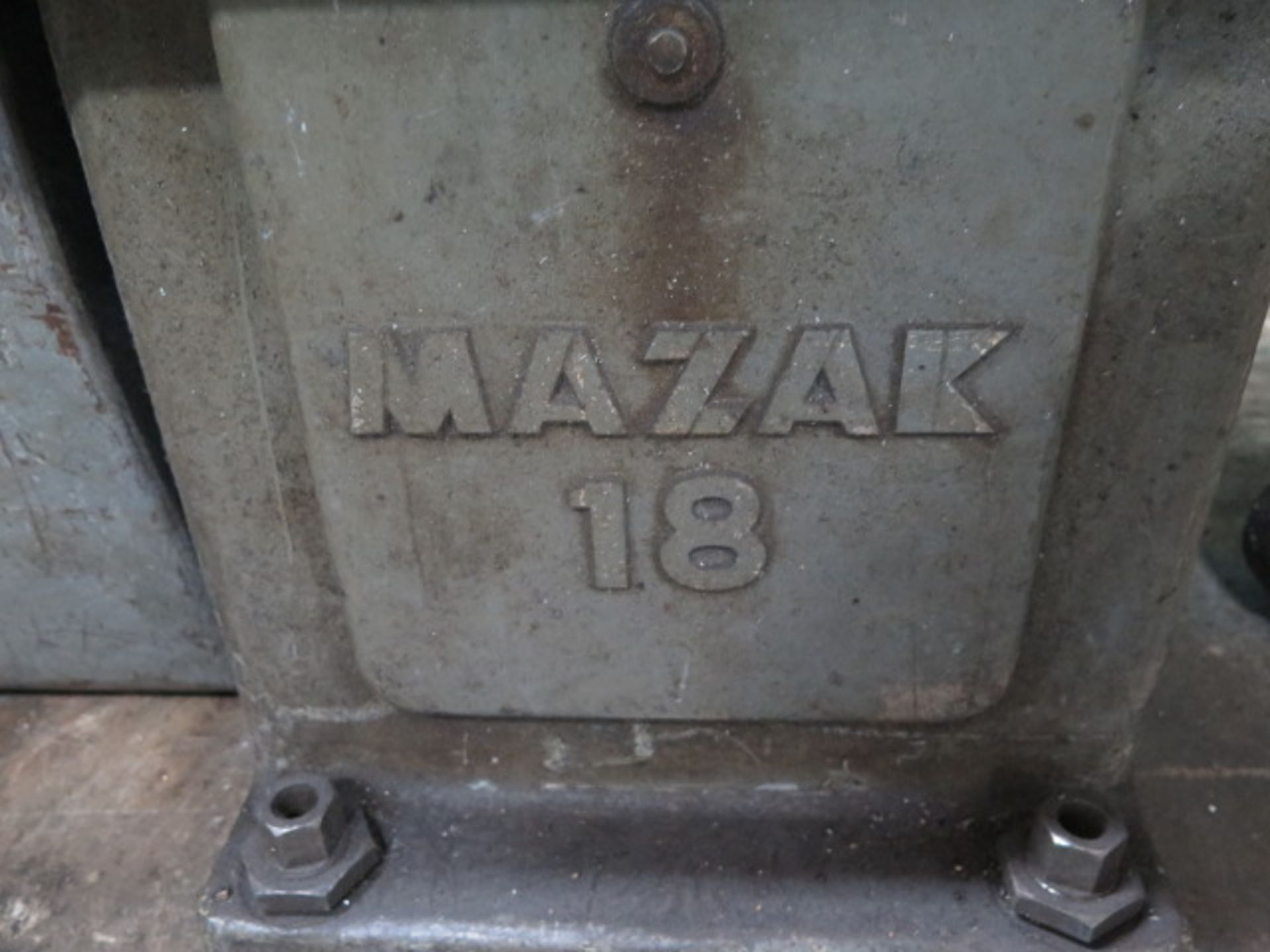 Mazak “18” 18” x 56” Geared Head Gap Bed Lathe s/n 7754 w/ 25-1500 RPM, Inch/mm Threading, - Image 2 of 9