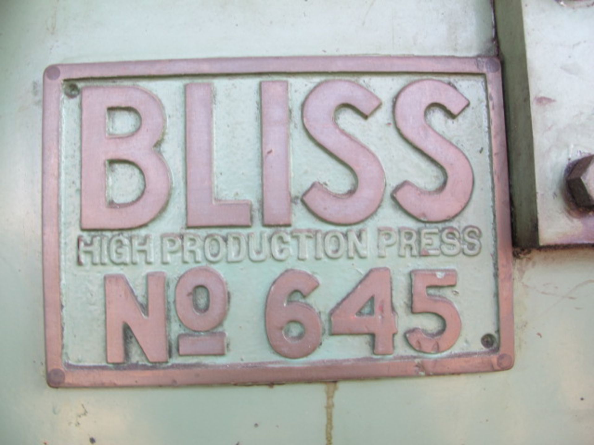 Bliss No. 645 High Production Stamping Press (NEEDS WORK) - Image 5 of 5