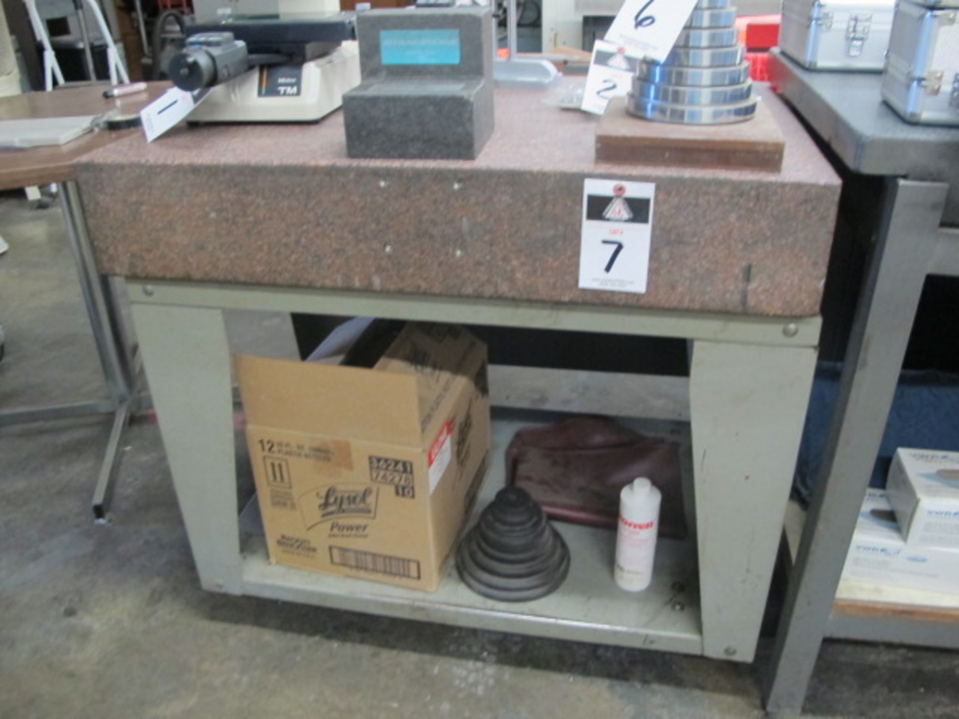 24” x 36” x 6” Granite Surface Plate w/ Roll Stand