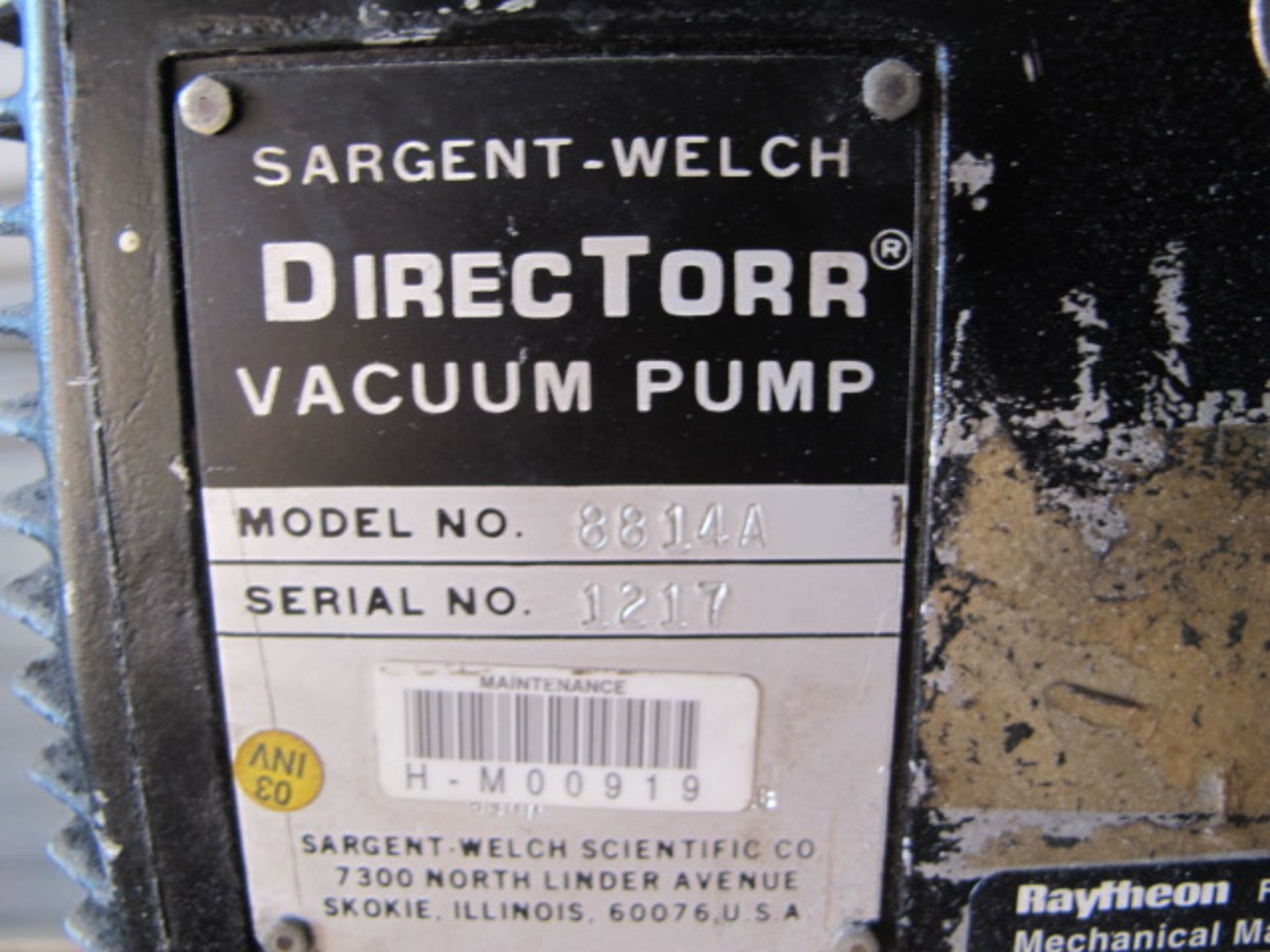 Sargent-Welch "Direct Torr" Vacuum Pump - Image 3 of 3