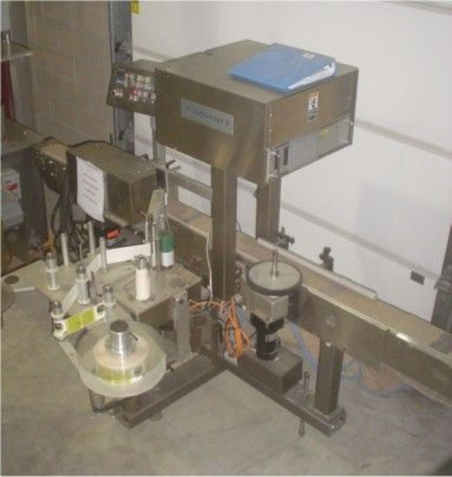 Used New Jersey Wrap Around Labeler Auto Colt II 326SLWP-923 with a 4 ½”W x 115”L Plastic Belt