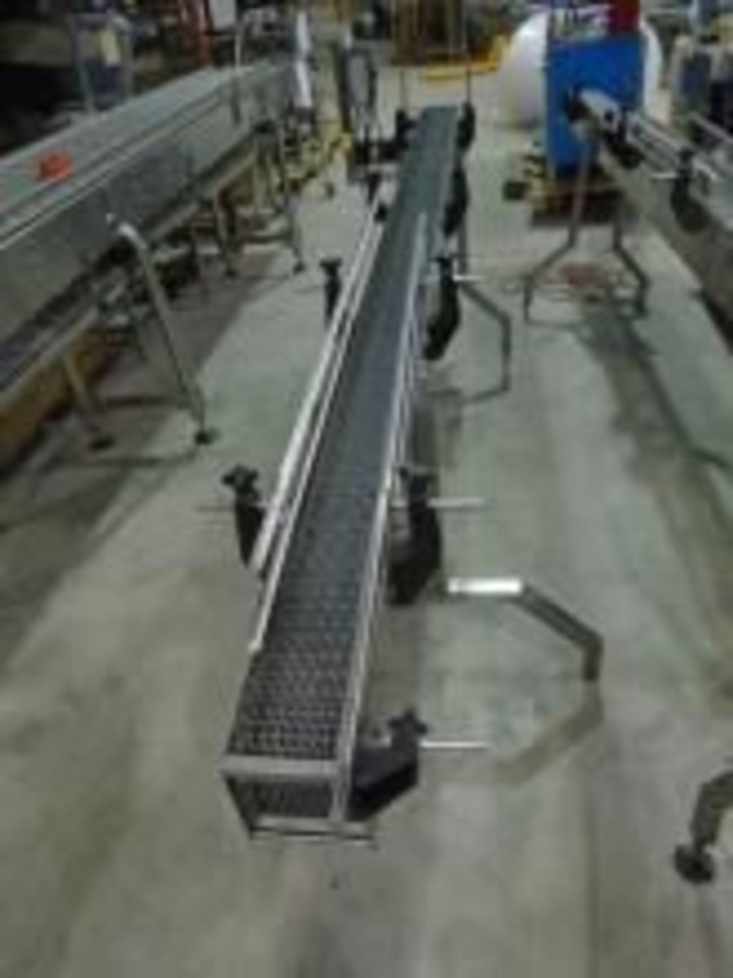 Used 10' Long Conveyor with Plastic Belting that measure 6 Inches in Width.  Electrics: 1Ph/60Hz/