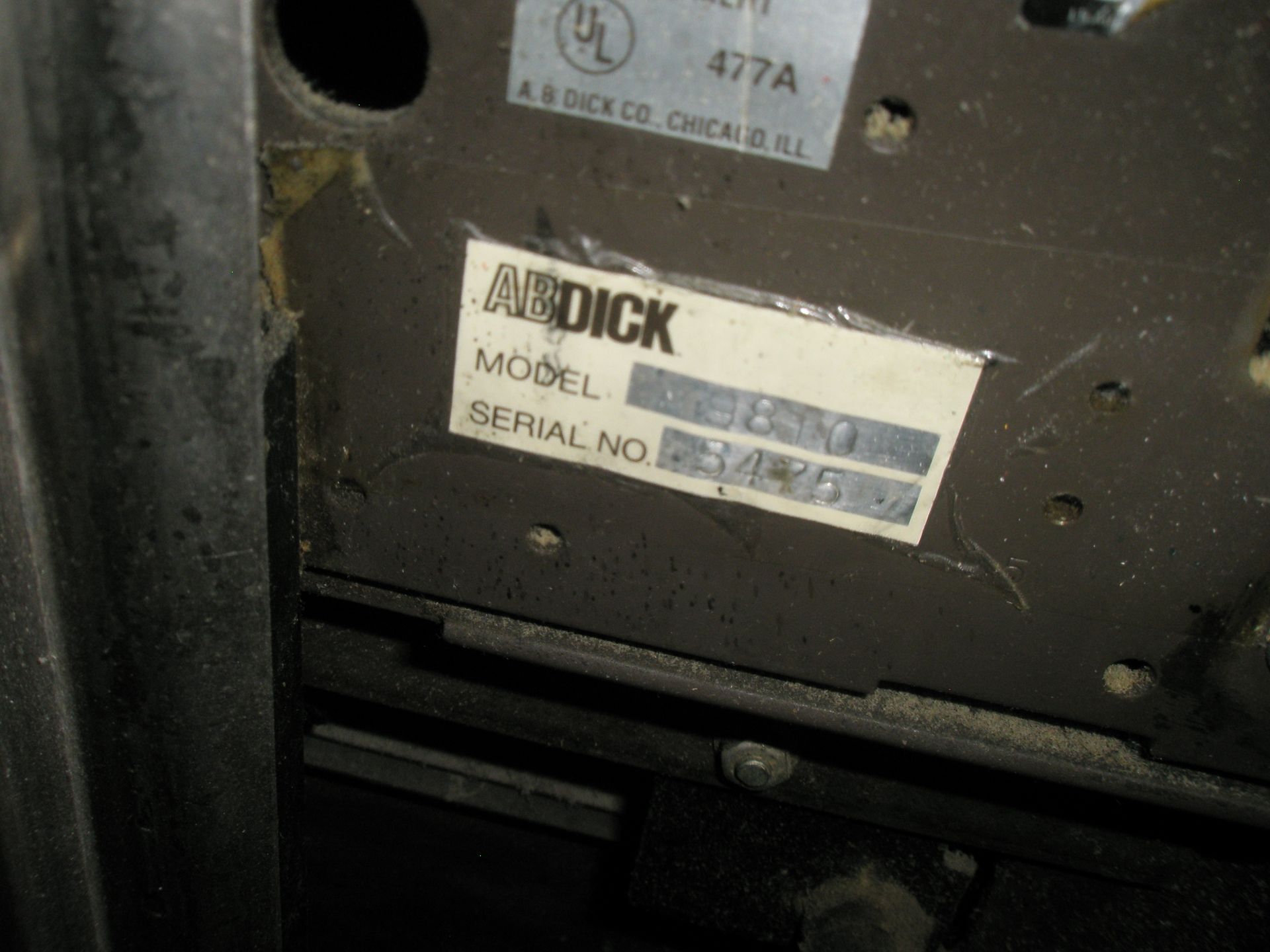 AB Dick 9810 S/N 5475 - Image 5 of 5