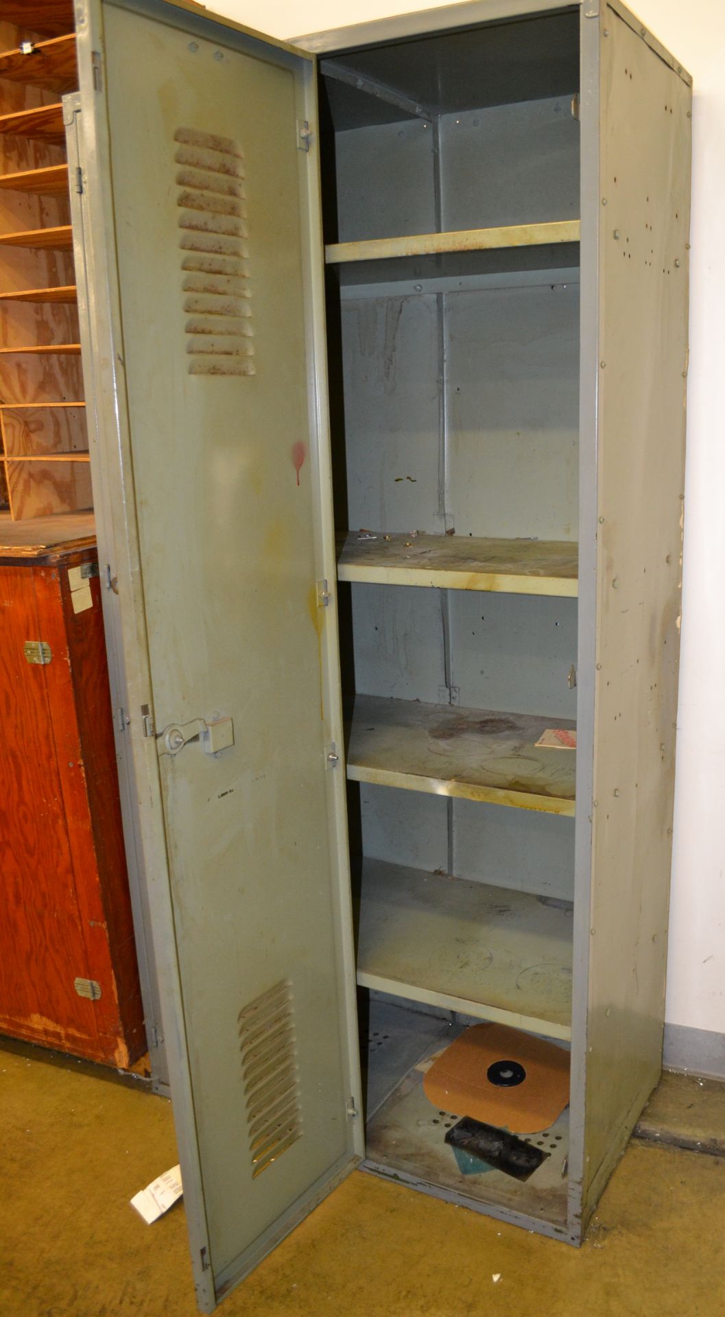 LCO (2) Locker Units & Wood Shelving Units - Image 4 of 7