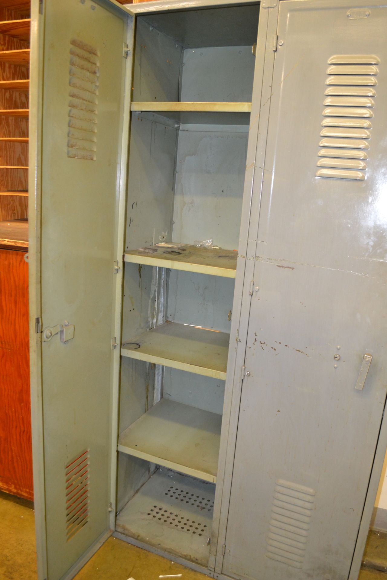 LCO (2) Locker Units & Wood Shelving Units - Image 5 of 7