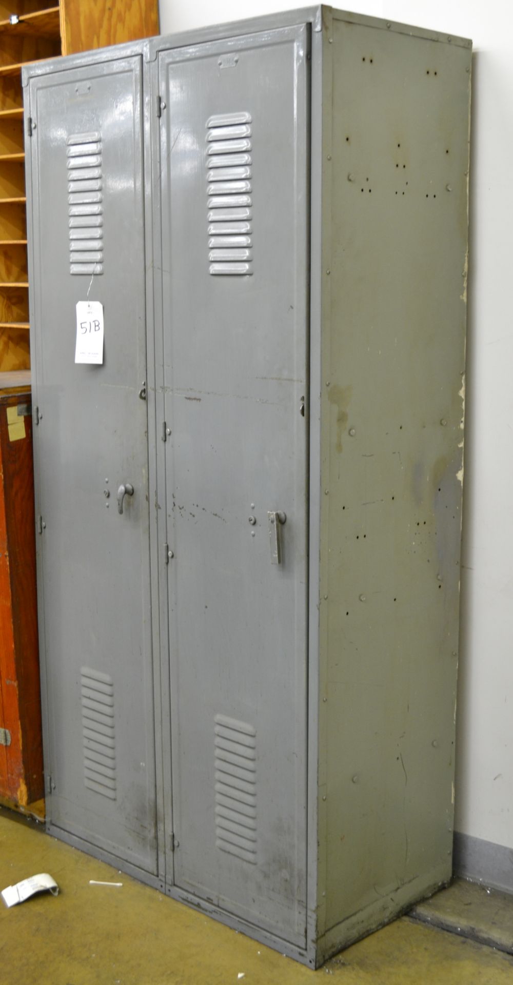 LCO (2) Locker Units & Wood Shelving Units - Image 2 of 7