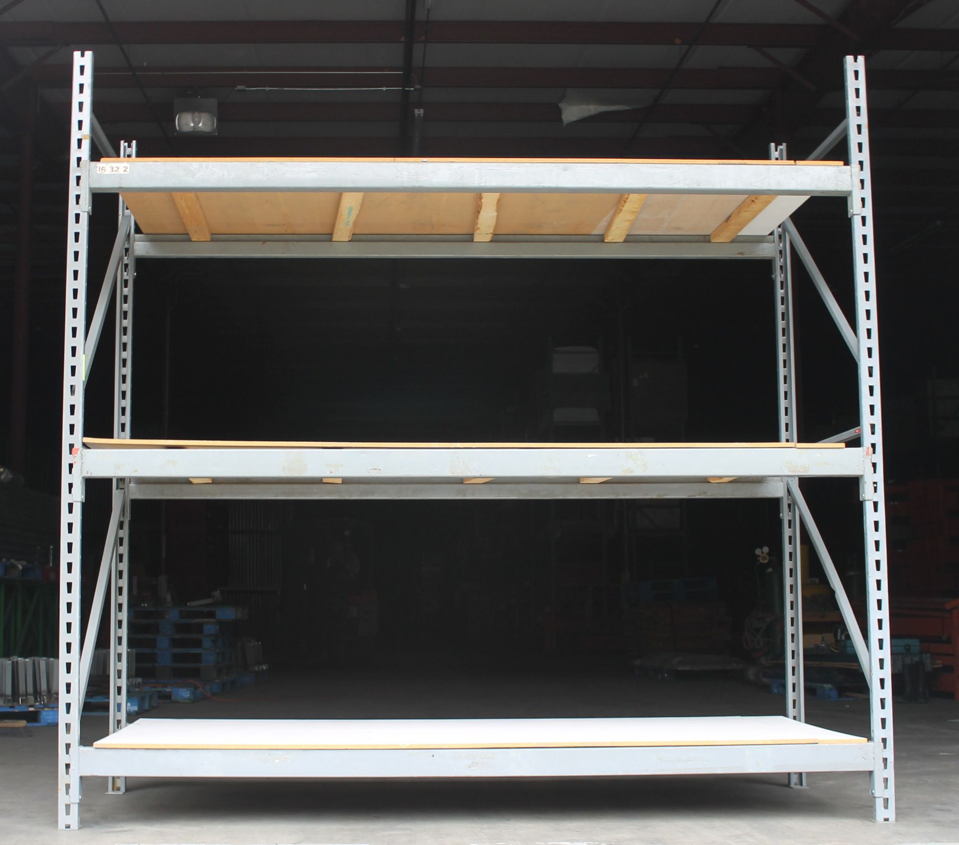14 BAYS OF 120"H X 48"D X 117"L INDUSTRIAL SHELVING WITH LAMINATED WOOD DECKING, - Image 3 of 4