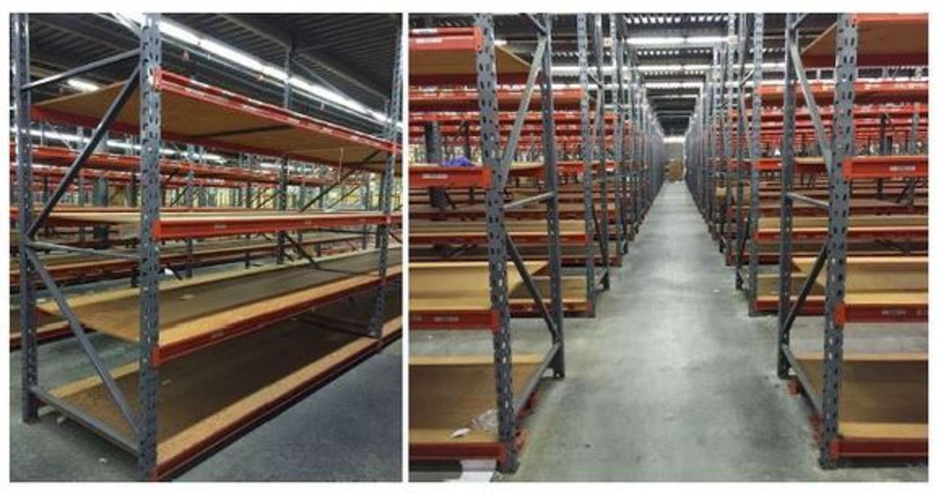 Truck load of Used wide span racking with Plywood Decking, size: 144"H X 48"D X 116"L, 55 Sections. - Image 2 of 2