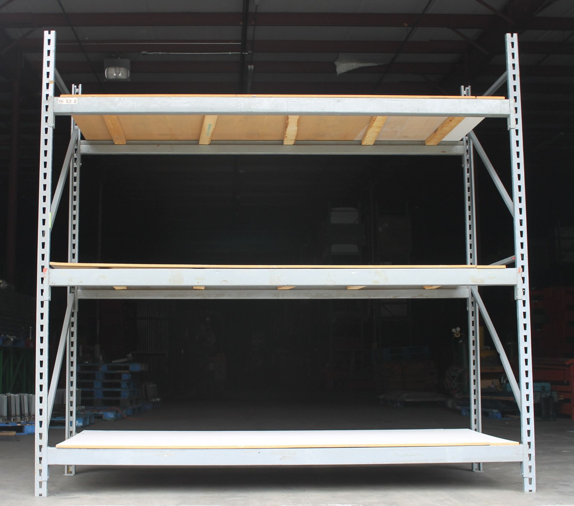 28 BAYS OF 120"H X 48"D X 117"L INDUSTRIAL SHELVING WITH LAMINATED WOOD DECKING, - Image 2 of 4