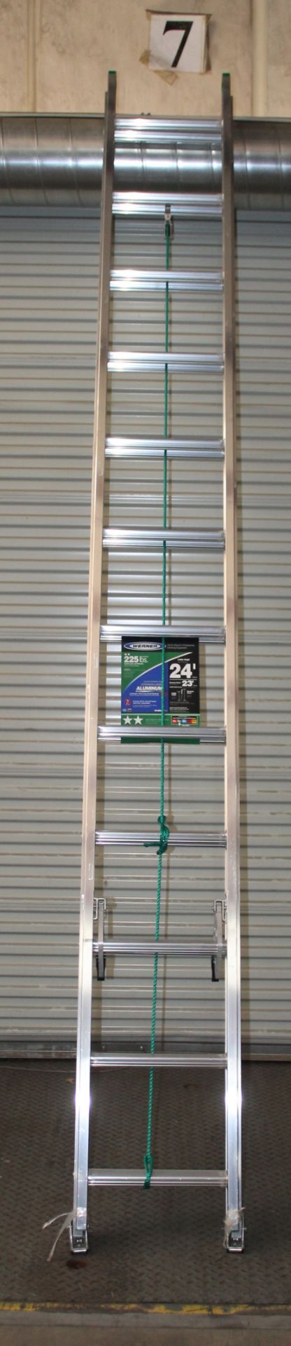 WERNER 24 FT ALUMINUM EXTENSION LADDER, (NEVER USED)