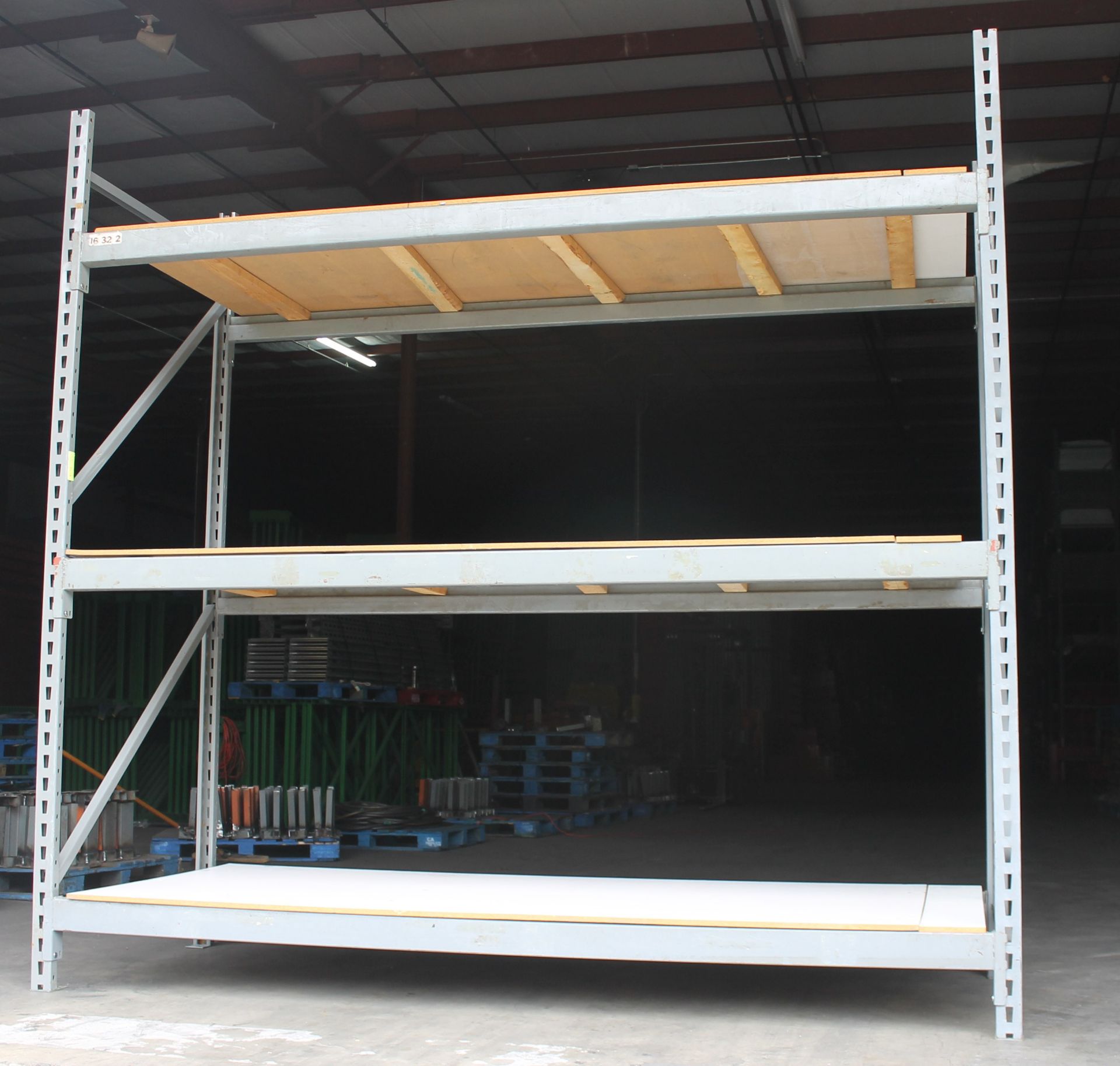 28 BAYS OF 120"H X 48"D X 117"L INDUSTRIAL SHELVING WITH LAMINATED WOOD DECKING, - Image 3 of 4