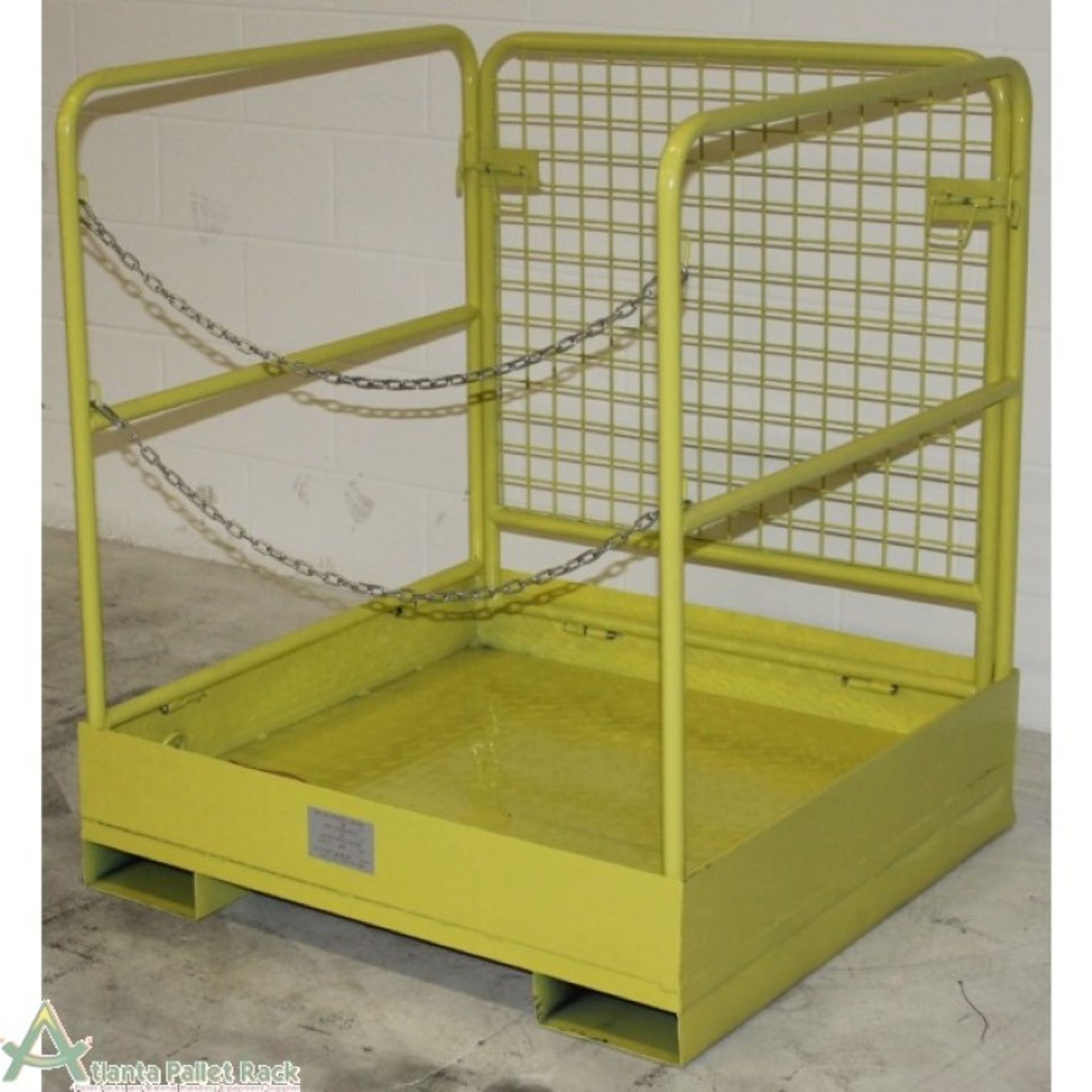 BRAND NEW ECONOMY FORKLIFT MANBASKET,  SIZE: 36"W X 36"D X 42"H, 38" TALL RAILS, CAPACITY: 750 - Image 2 of 2