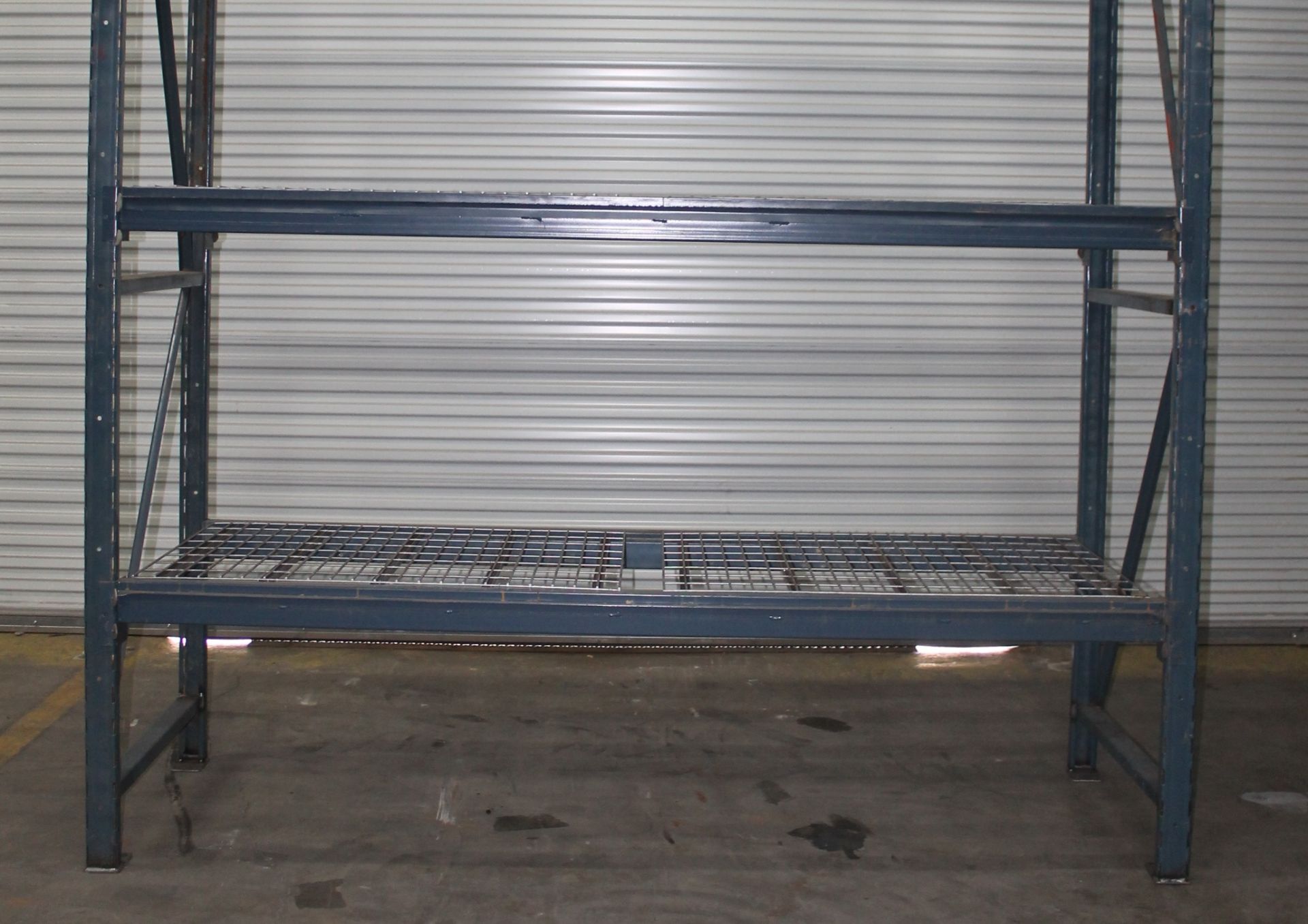 96"H X 36"D X 96"L STOCK ROOM SHELVING, TOTAL 14 SECTIONS WITH 2 BEAM LEVELS EACH,  INCLUDES