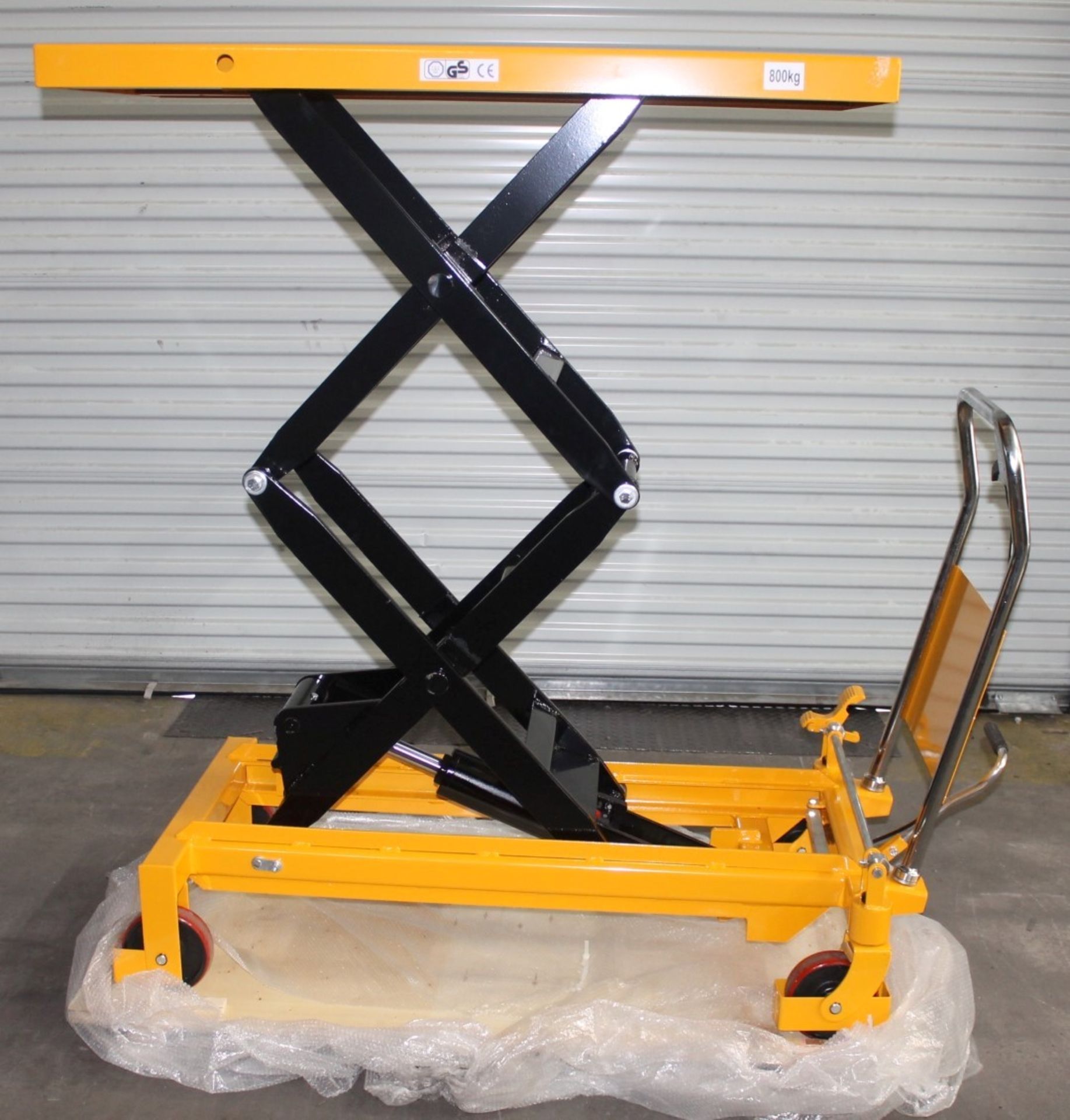 1763 LBS CAP. DOUBLE SCISSORS ROLLING LIFT TABLE, NEW,  CAPACITY: 1763 LBS, MAX HIGHT: 59", TABLE